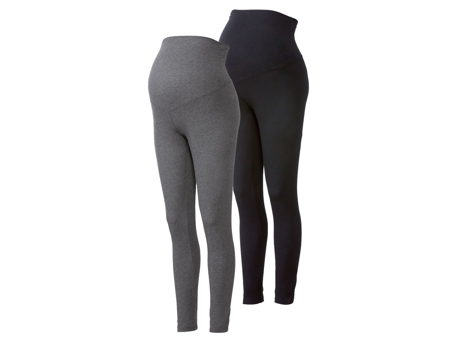 esmara® Legginsy damskie ciążowe, 2 pary (Czarny/ciemnoszary, XS (32/34))