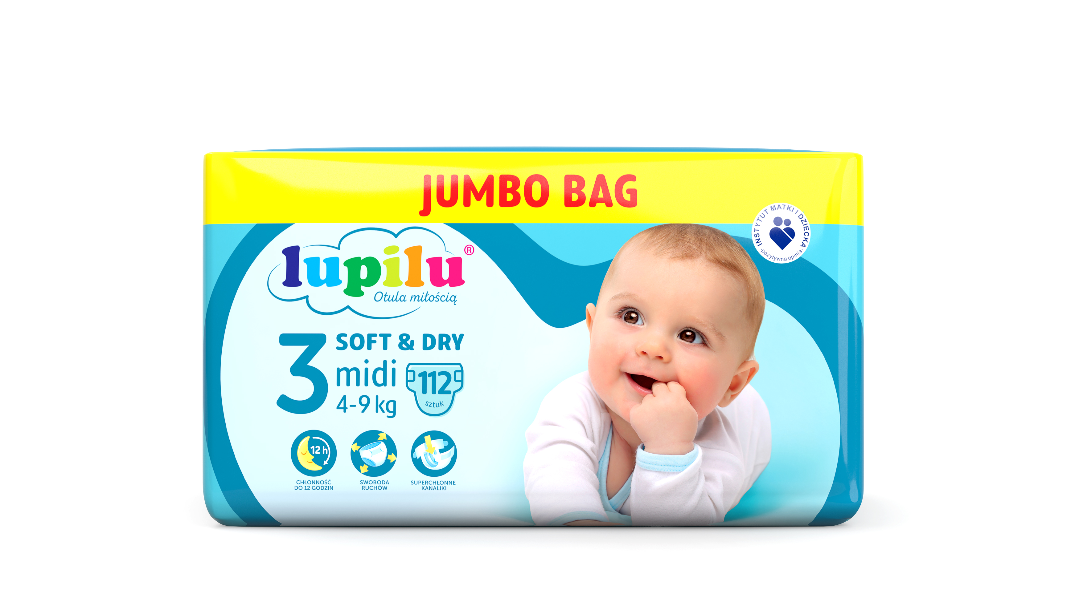 lupilu® LUPILU® Pieluchy SOFT&DRY  3 Midi (4-9 kg), 112 sztuk