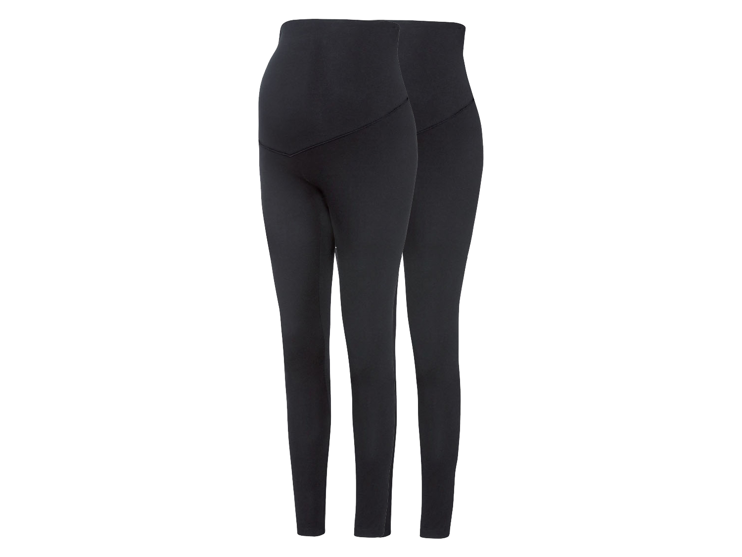 esmara® Legginsy ciążowe z biobawełny, 2 pary (Czarny, XS (32/34))