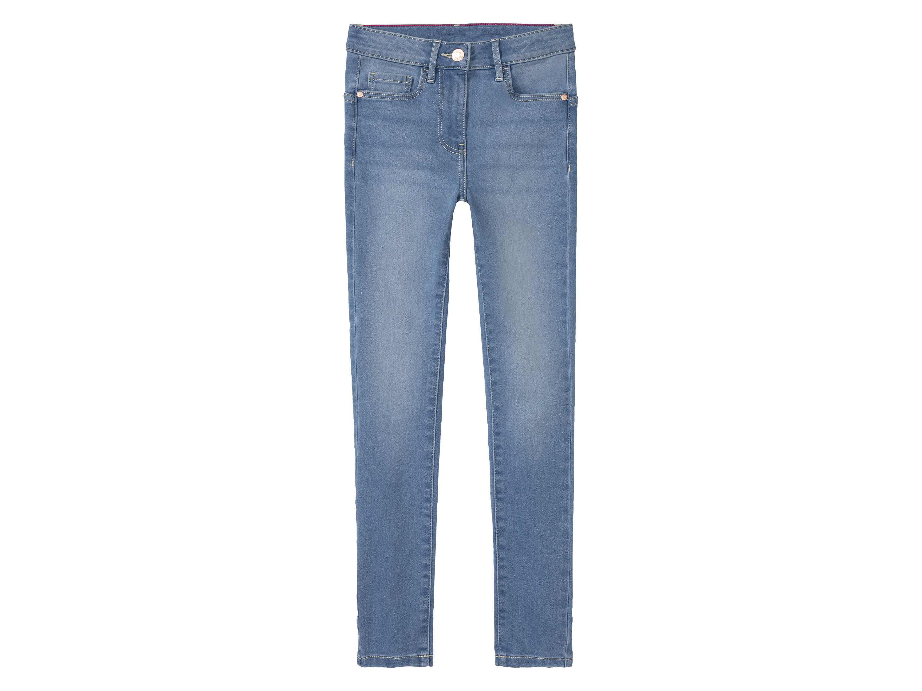 pepperts!® Jeansy dziewczęce z wysokim stanem, super skinny fit (146, Jasnoniebieski)