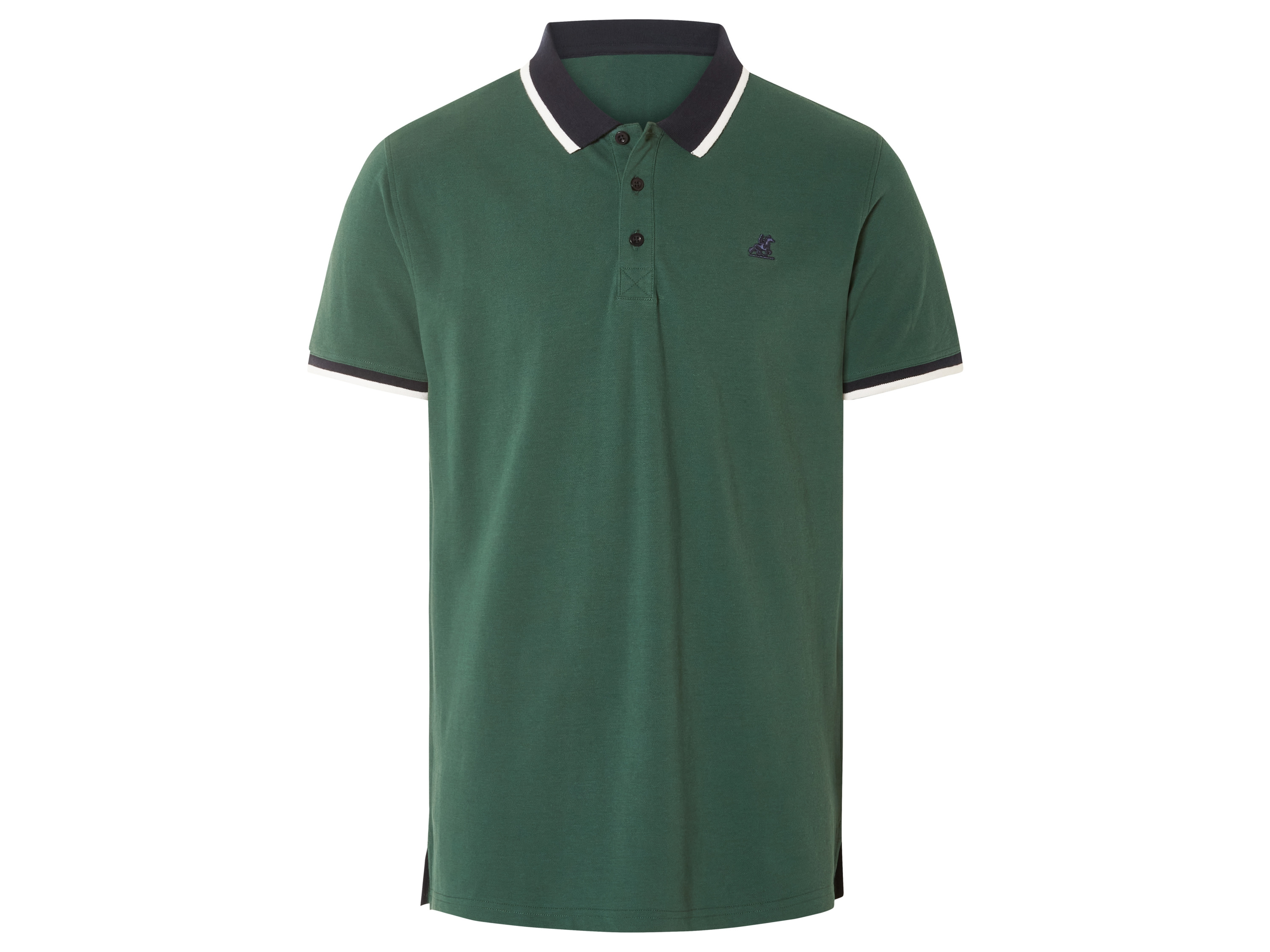 LIVERGY® Koszula polo męska z bawełny, slim fit (L (52/54), Zielony)