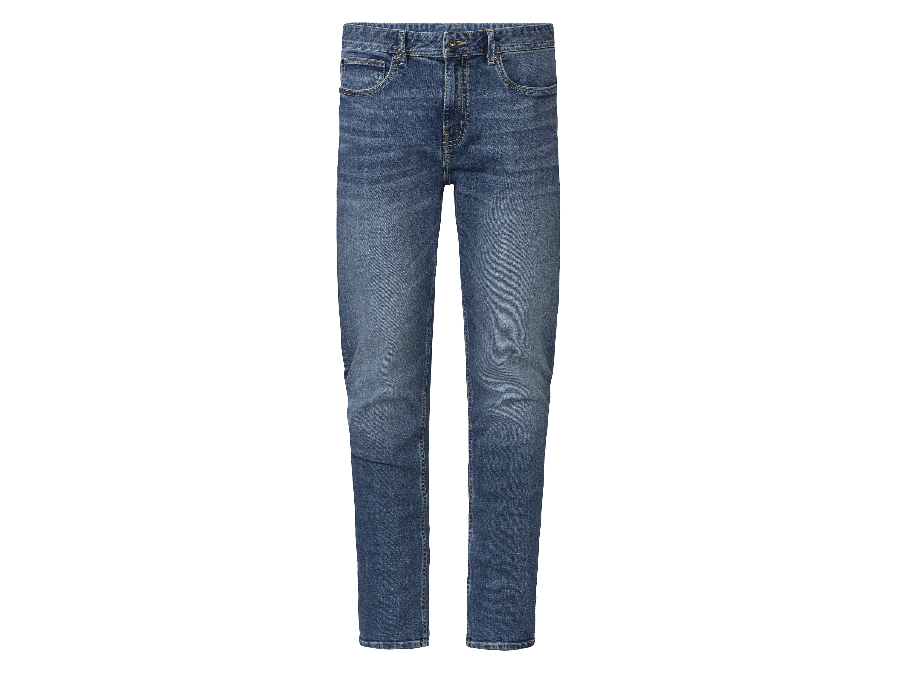 LIVERGY® Jeansy męskie z bawełną, tapered fit (Ciemnoniebieski, 48 (32/32))