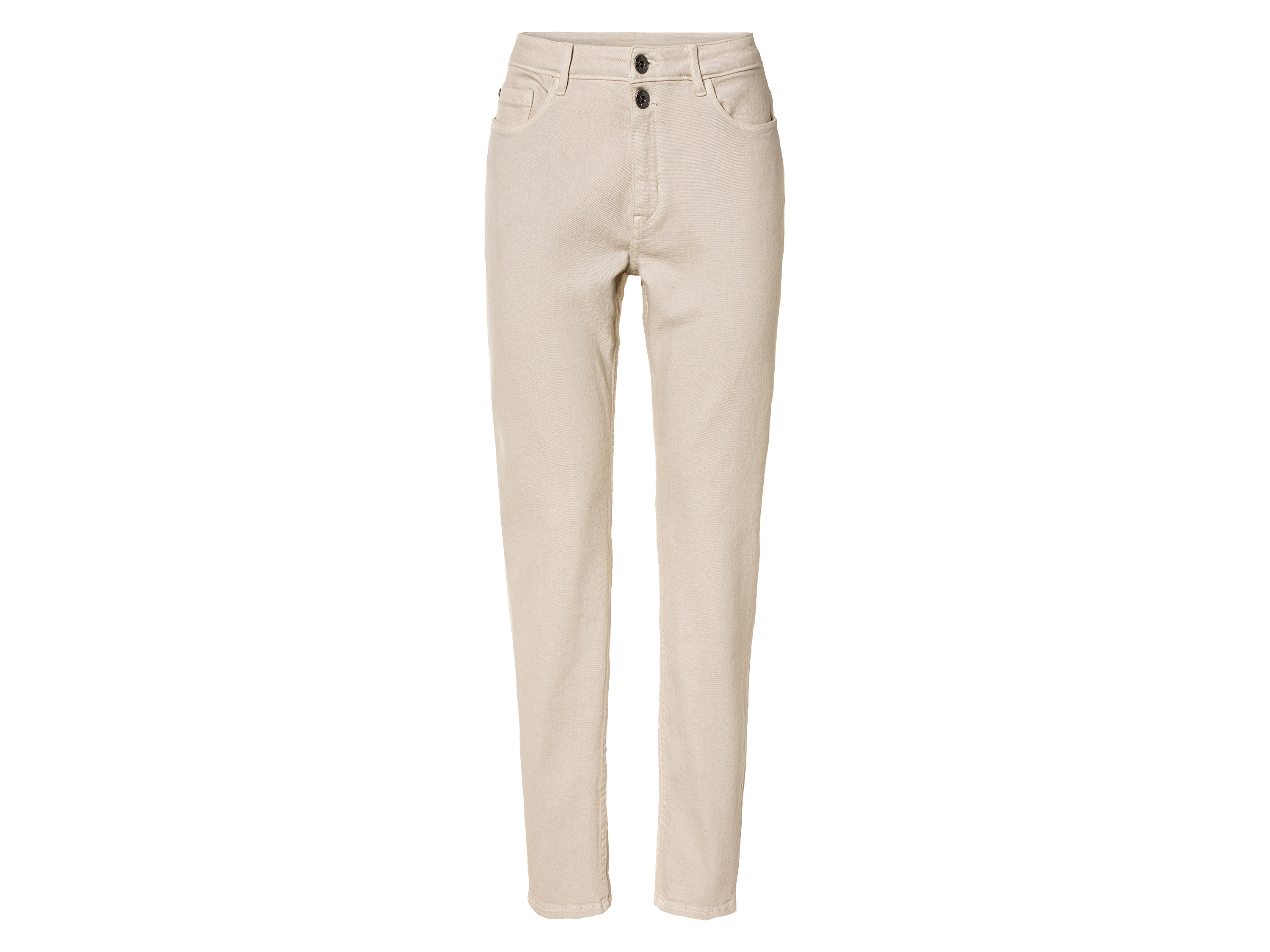 esmara® Jeansy damskie z bawełną, straight fit (46, niska sylwetka, Biały)