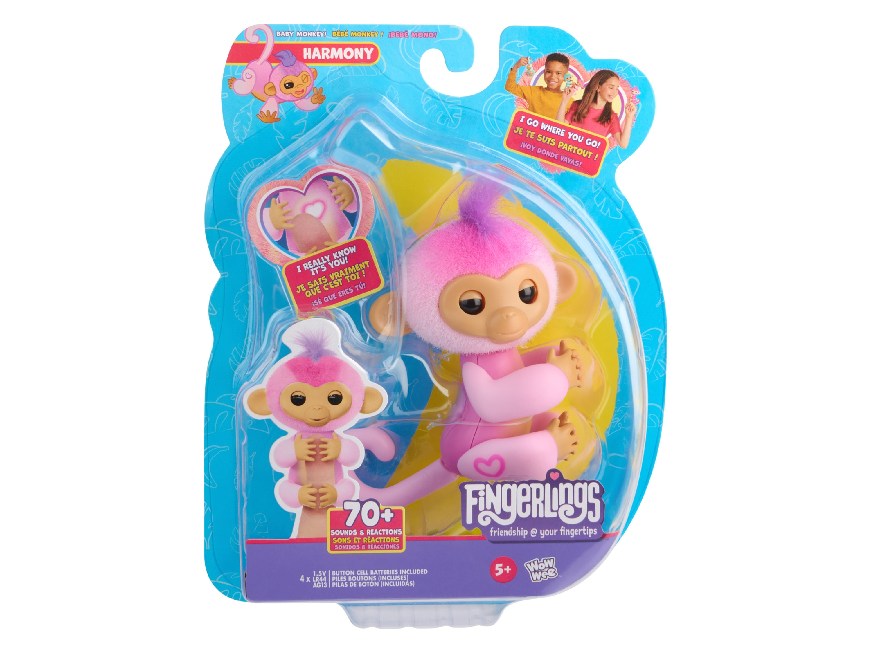 Фото - Фігурки / трансформери WowWee Fingerlings Paluszek 2.0 Basic Monkey  (Harmonia)