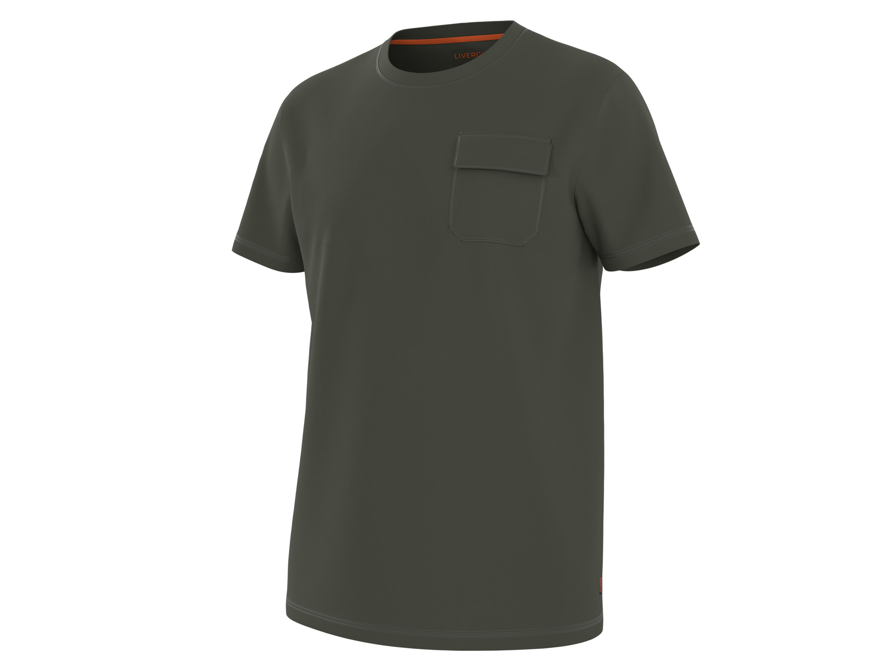 LIVERGY® T-shirt męski z bawełny (Khaki, XL (56/58))