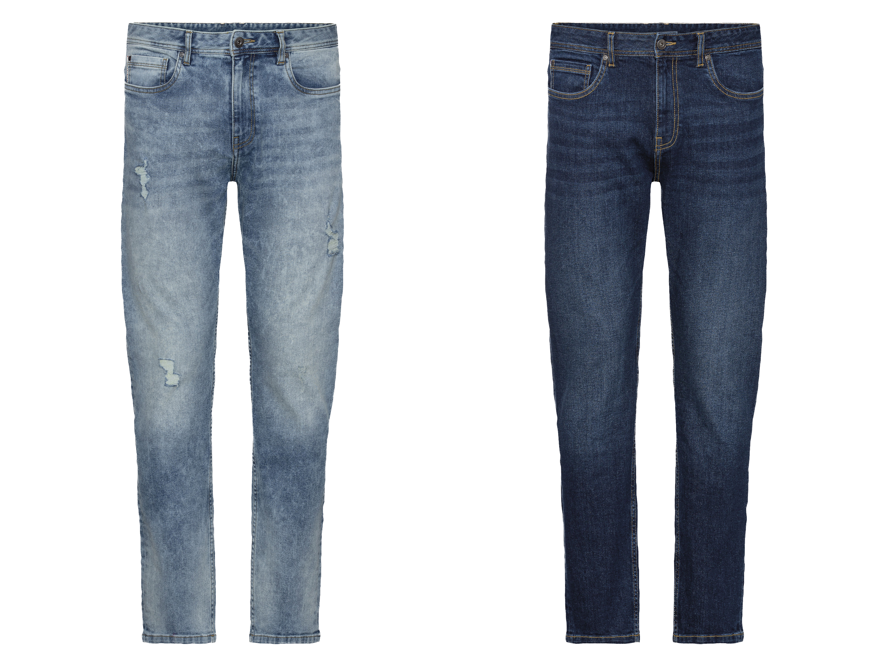 LIVERGY® Jeansy męskie, tapered fit, z bawełną