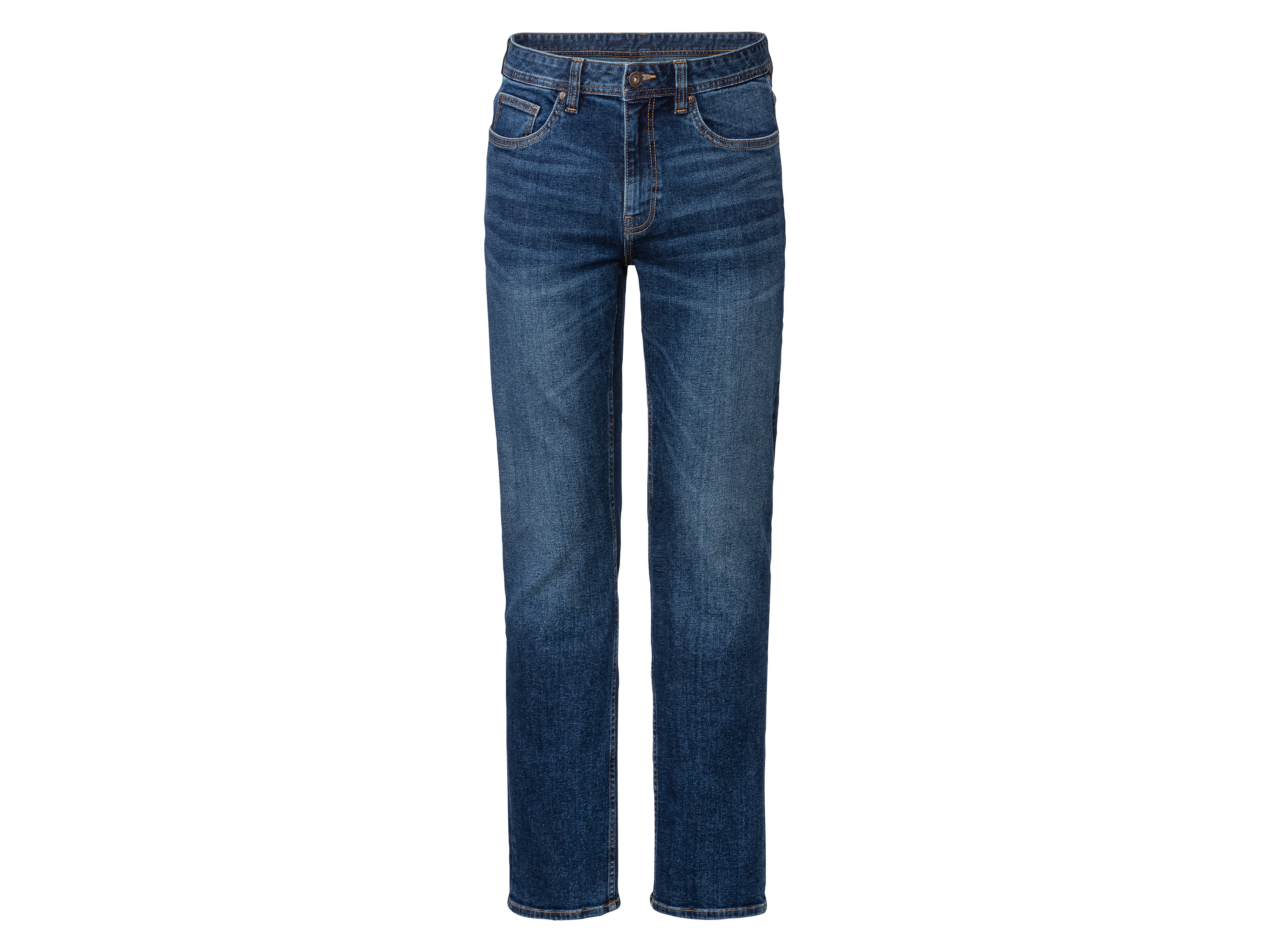 LIVERGY® Jeansy męskie z bawełną, Straight Fit (Ciemnoniebieski, 52 (36/32))