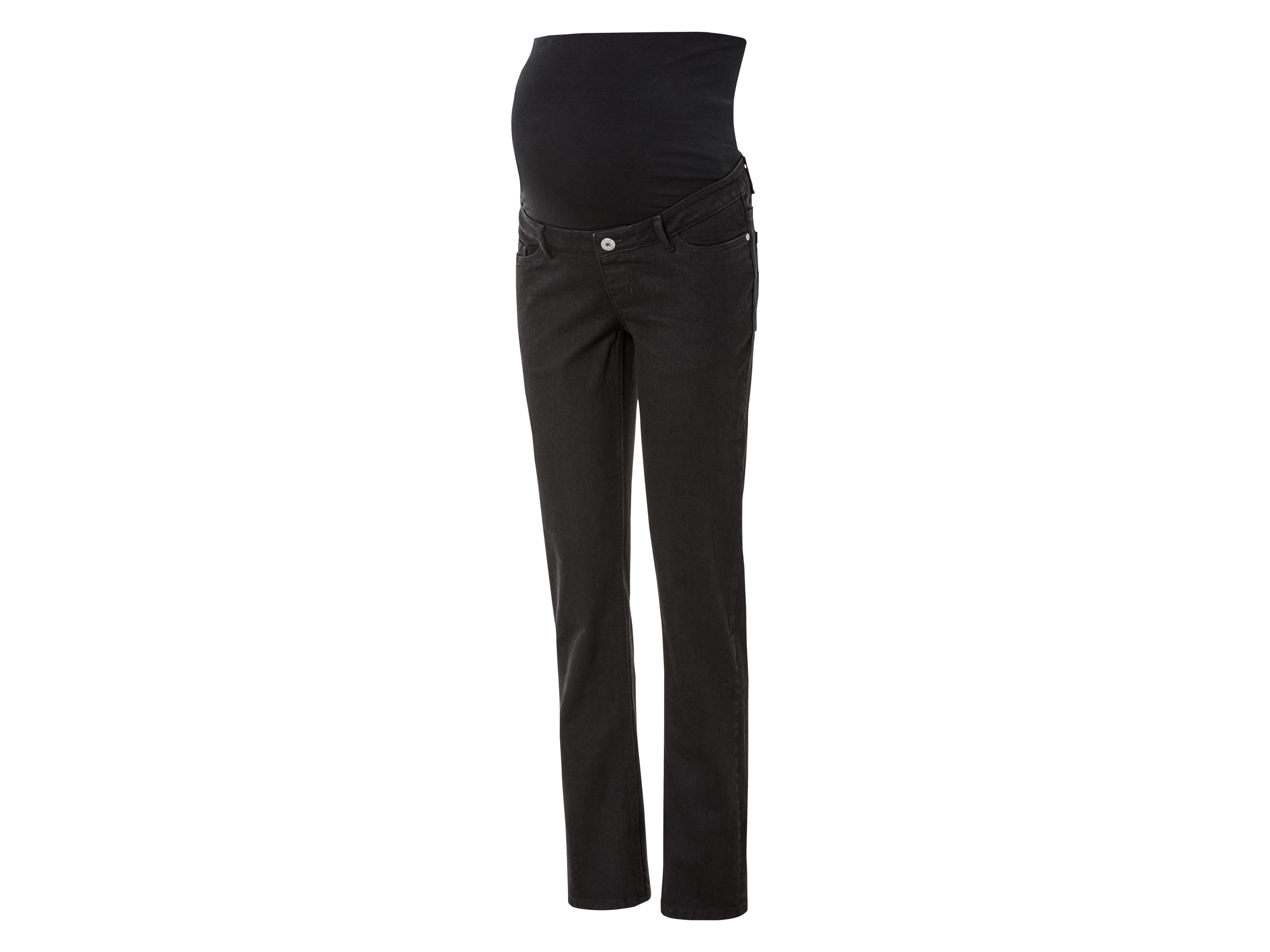 esmara® Jeansy ciążowe damskie, straight fit (40, Czarny)