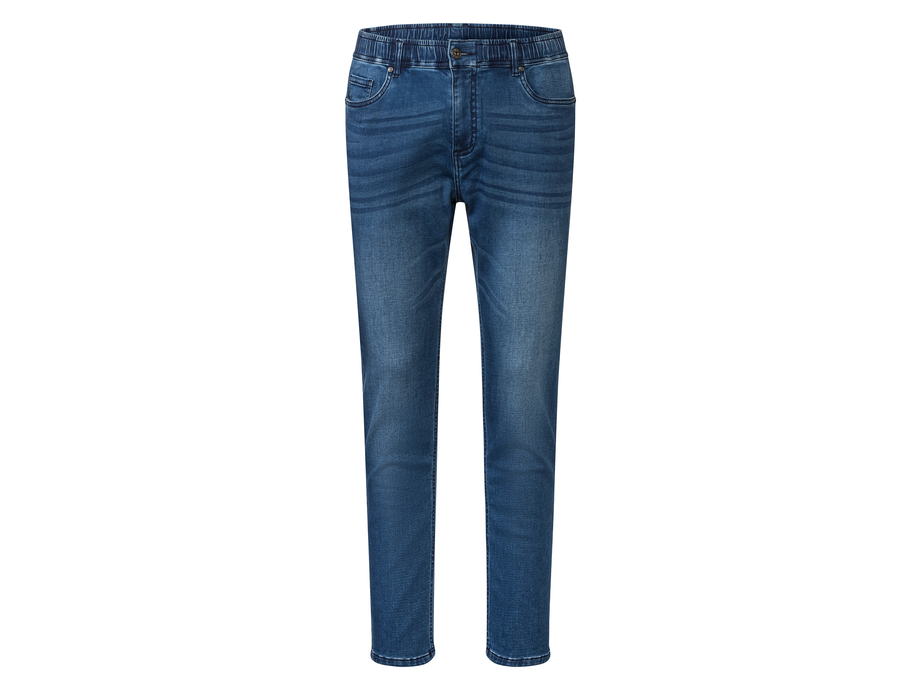 LIVERGY® Jeansy męskie z bawełną, straight fit (54, Niebieski)