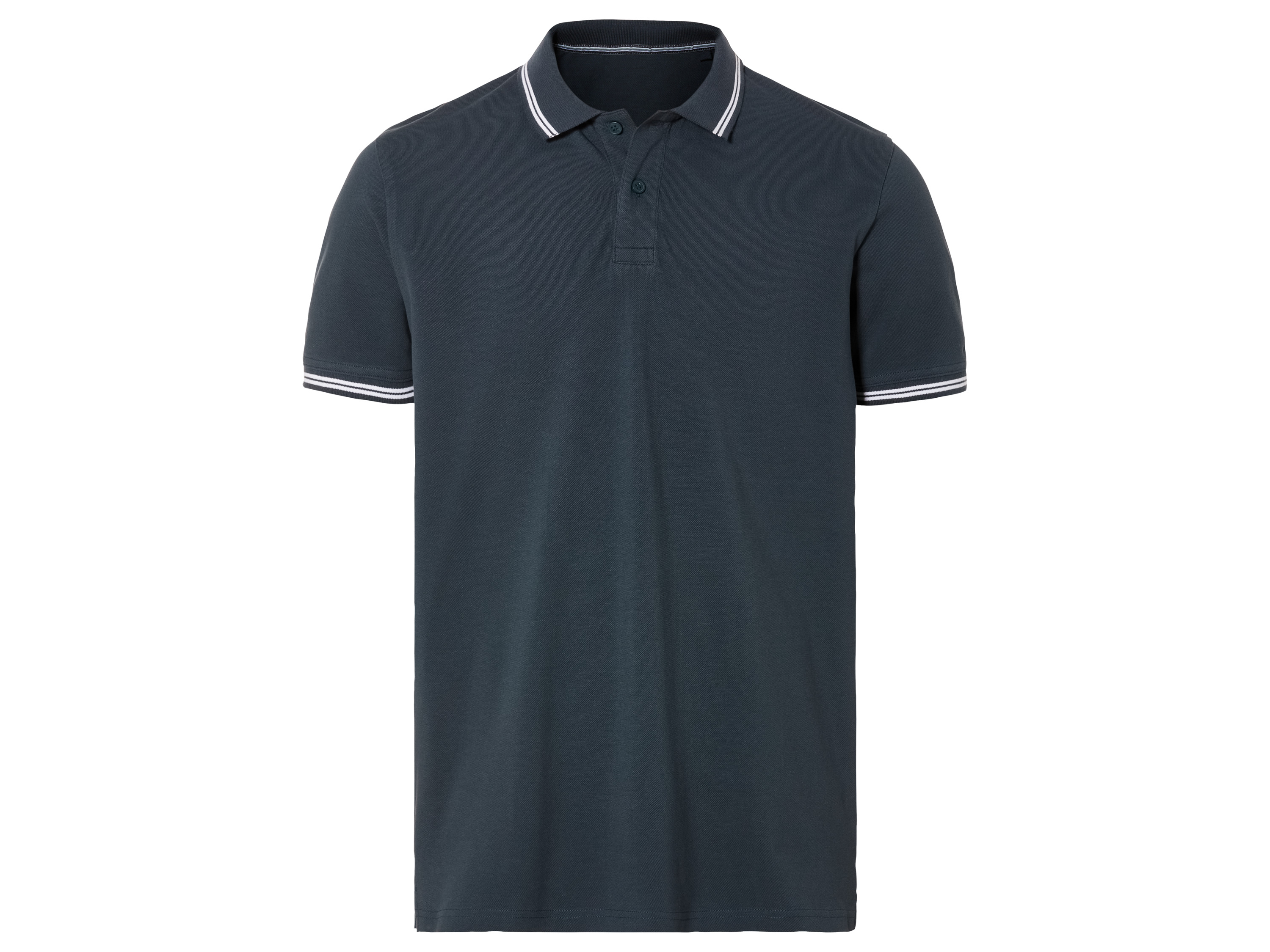 LIVERGY® Koszulka męska polo, regular fit, czysta bawełna (S (44/46), Granatowy)