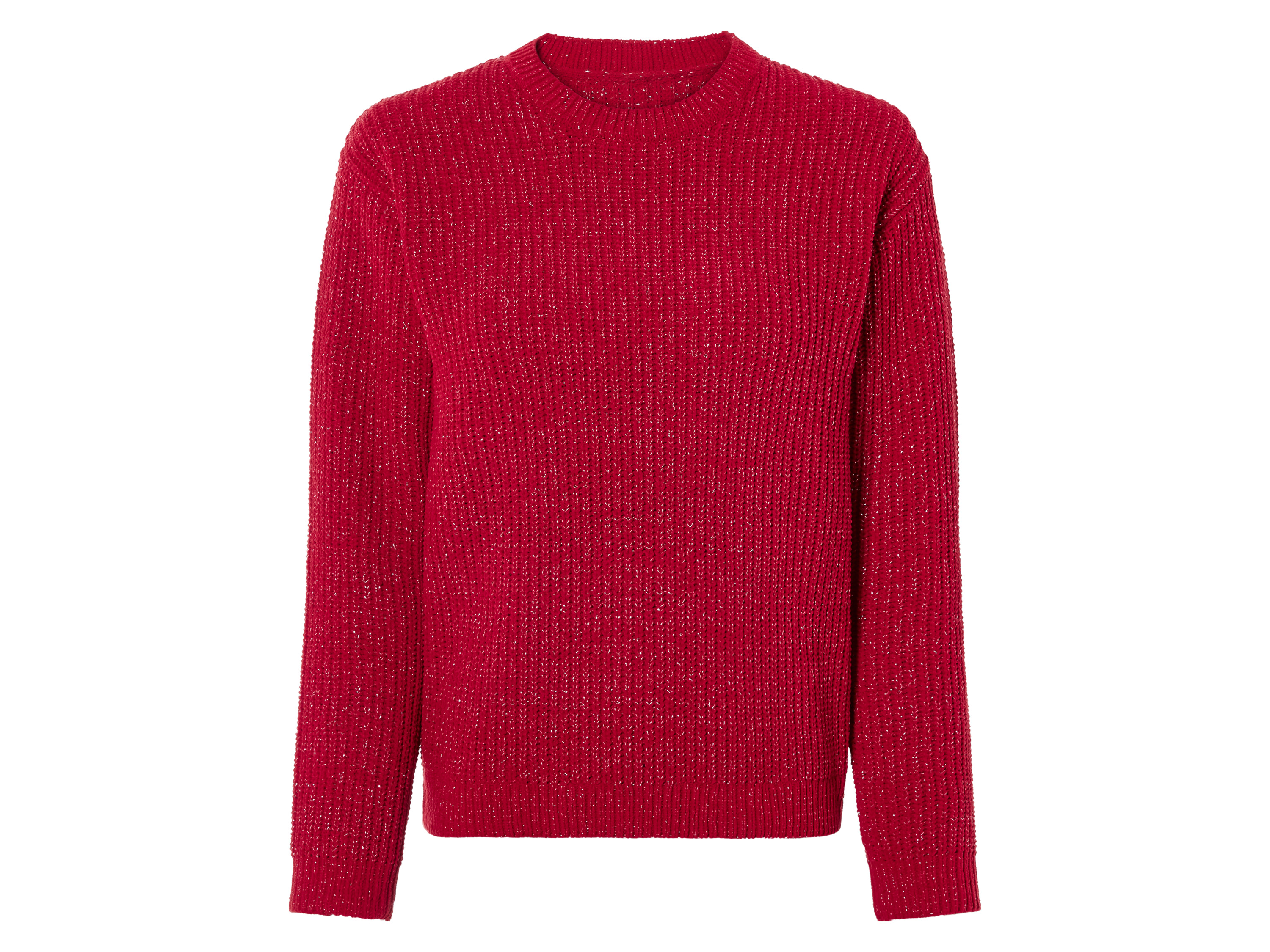 pepperts!® Sweter dziewczęcy z błyszczącą nitką (146/152, Czerwony)