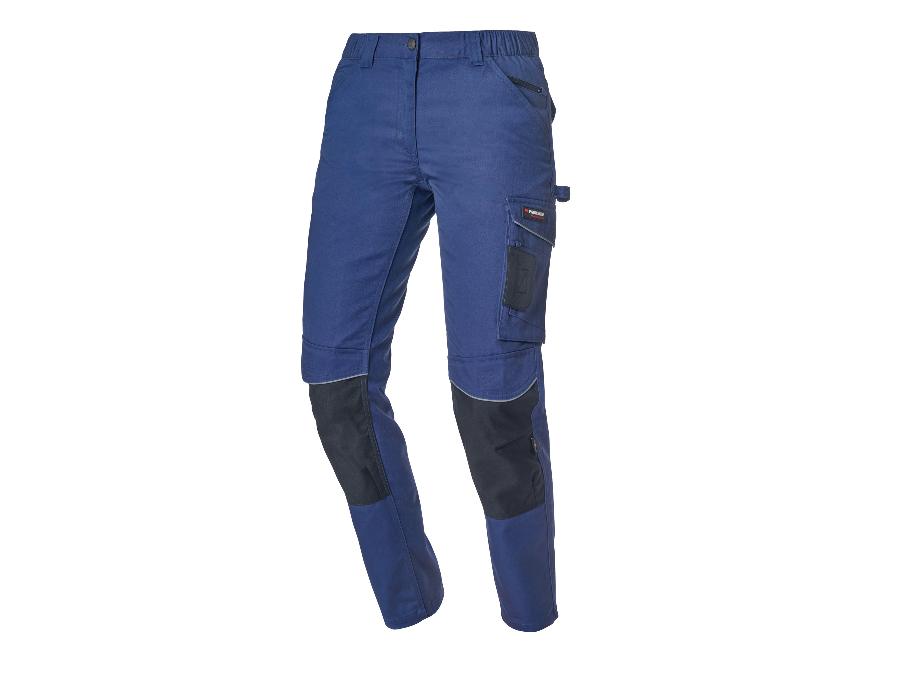 PARKSIDE PERFORMANCE® Spodnie robocze damskie ze wzmocnieniem kolan CORDURA® (38, Niebieski)