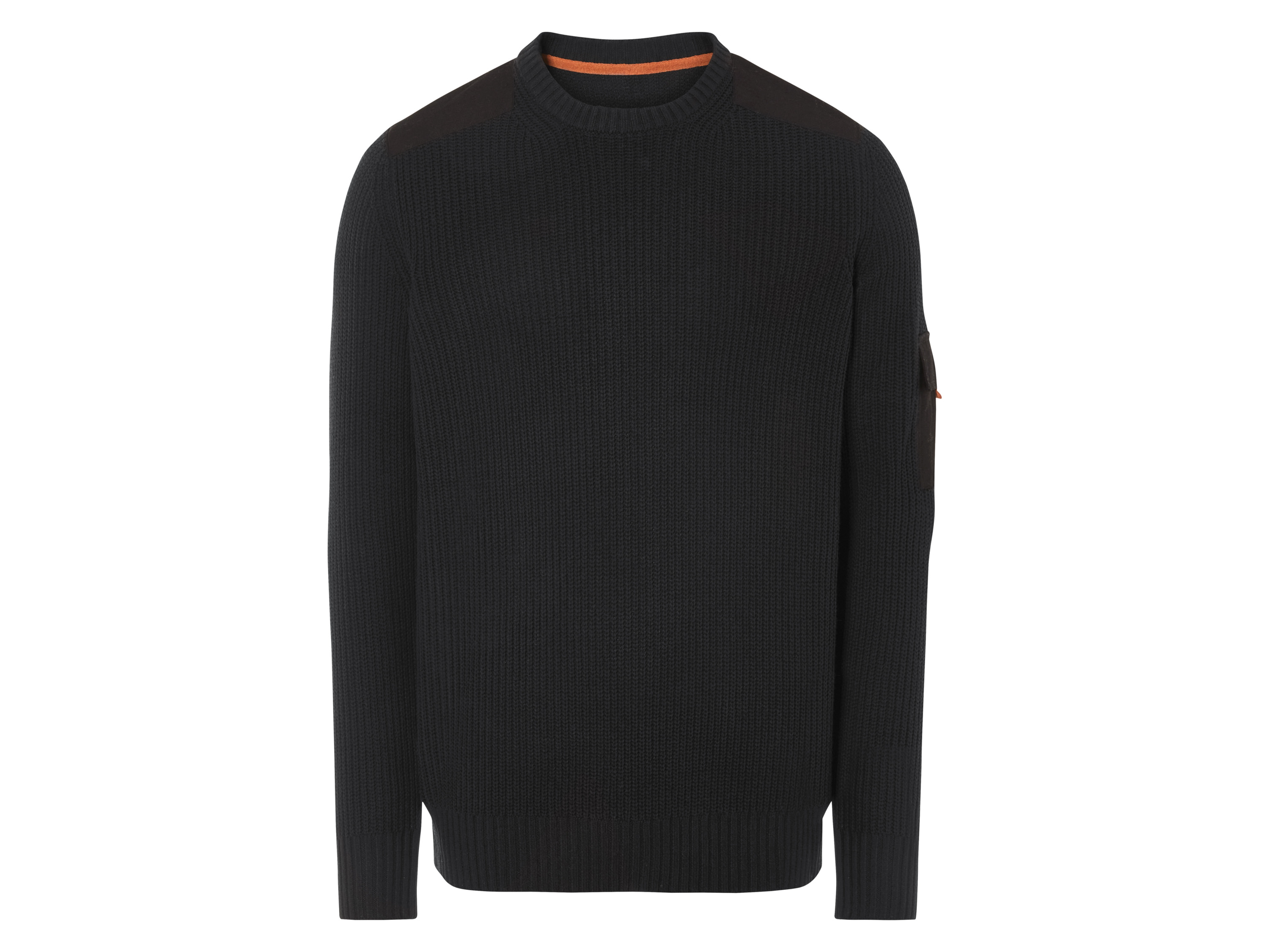 LIVERGY® Sweter męski dzianinowy z bawełną (Czarny, S (44-46))