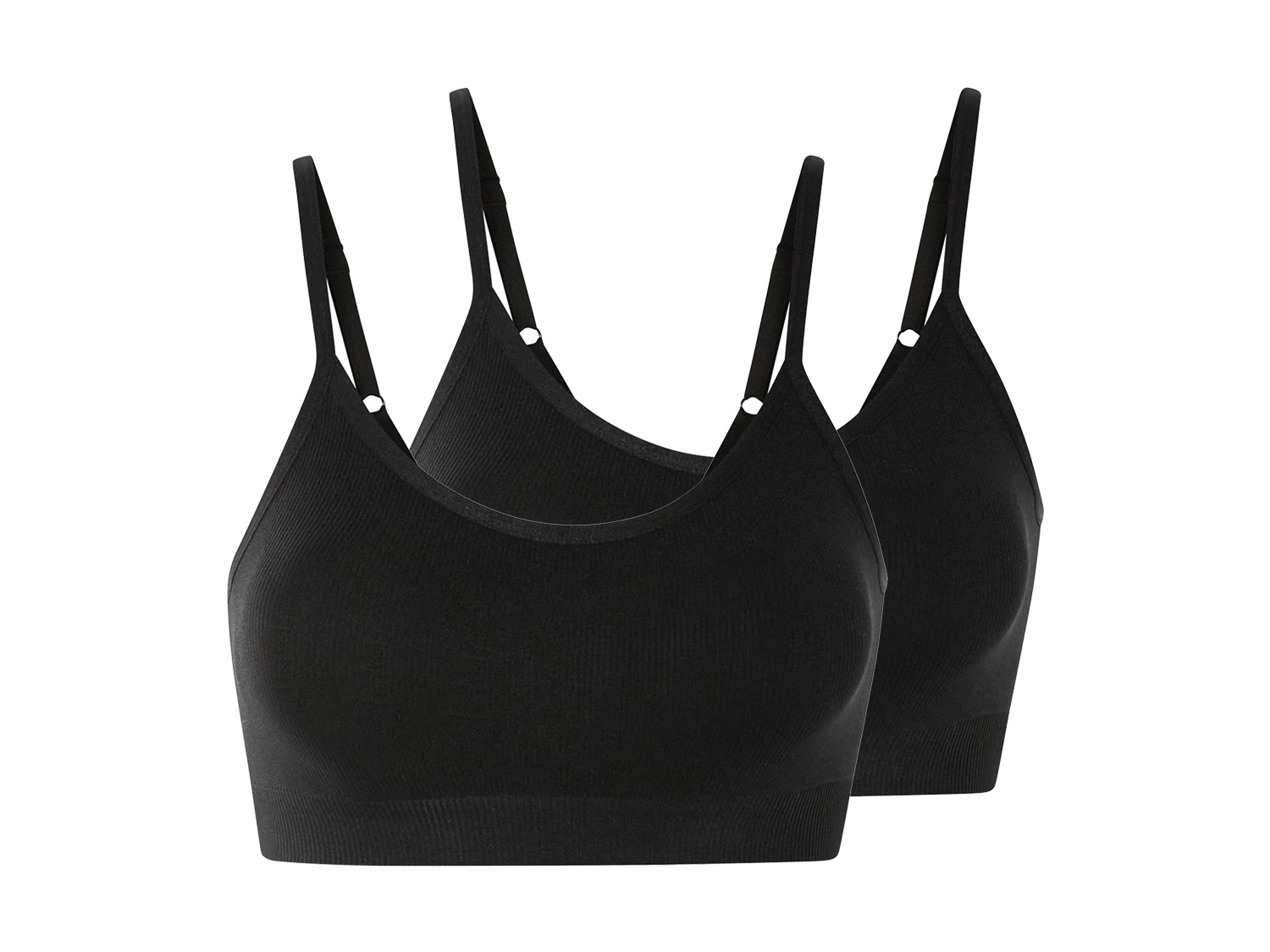 esmara® Biustonosz typu bustier, 2 sztuki (Czarny, XL (48/50))