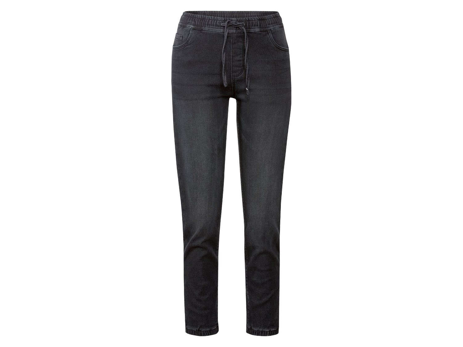 esmara® Jeansy joggery damskie (36, Czarny)