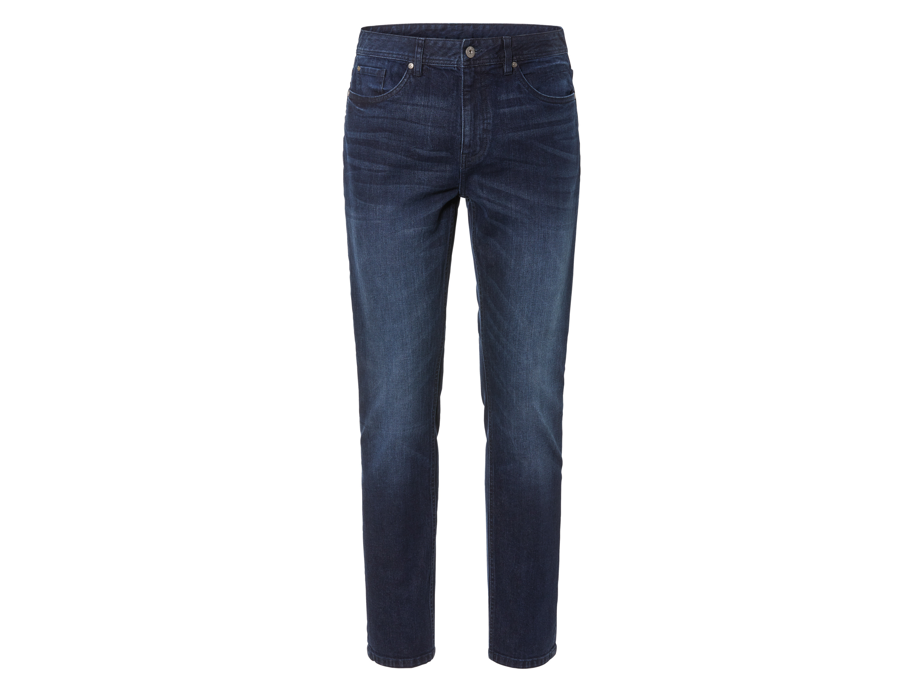 LIVERGY® Jeansy męskie z bawełną, slim fit (52 (36/32), Ciemnoniebieski)