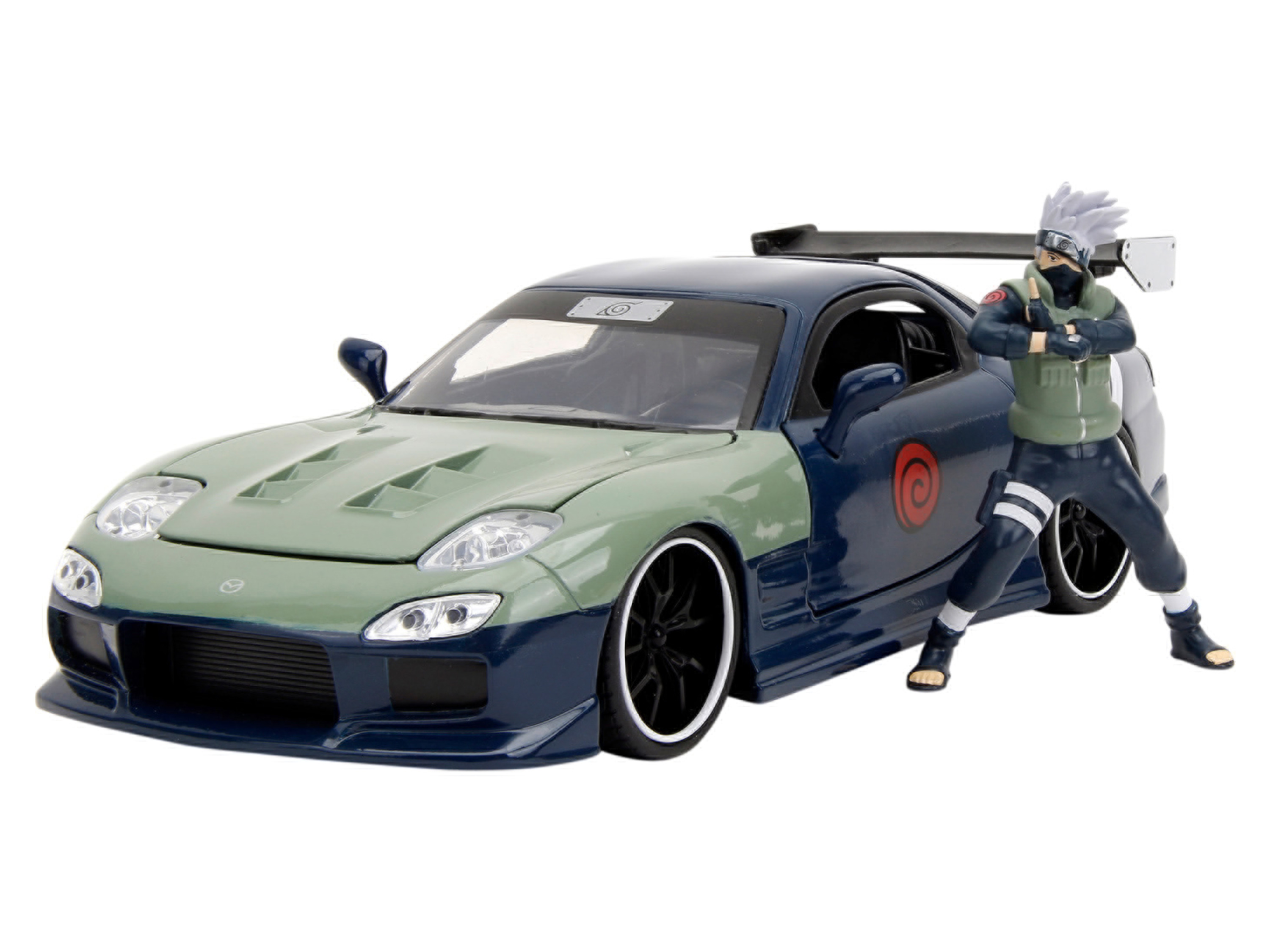 Jada Model samochodu Naruto, figurka, skala 1:24 (Mazda RX-7 z 1993 r)