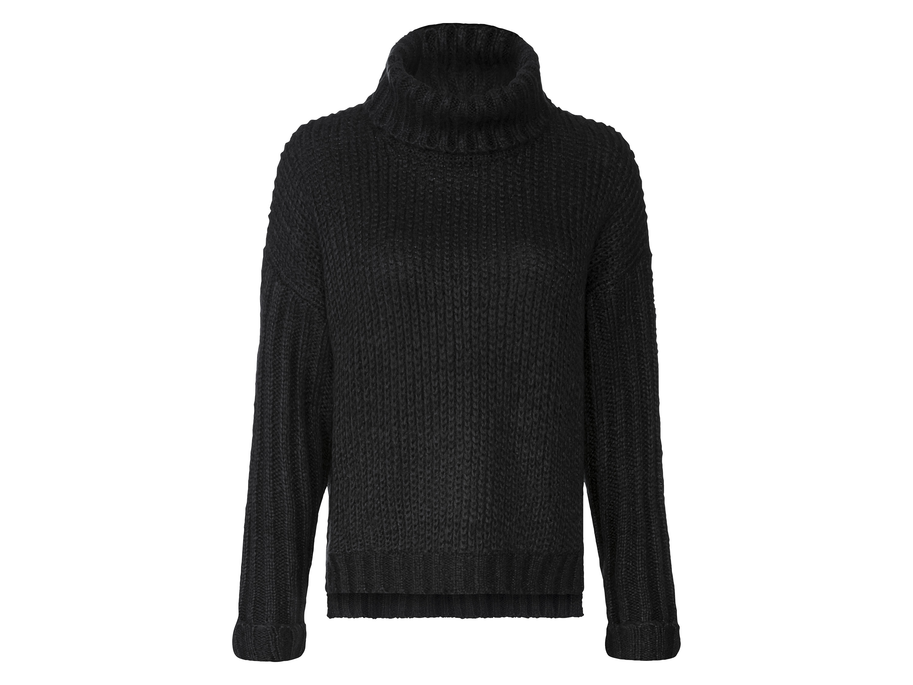 esmara® Sweter damski z golfem (Czarny, XS (32/34))