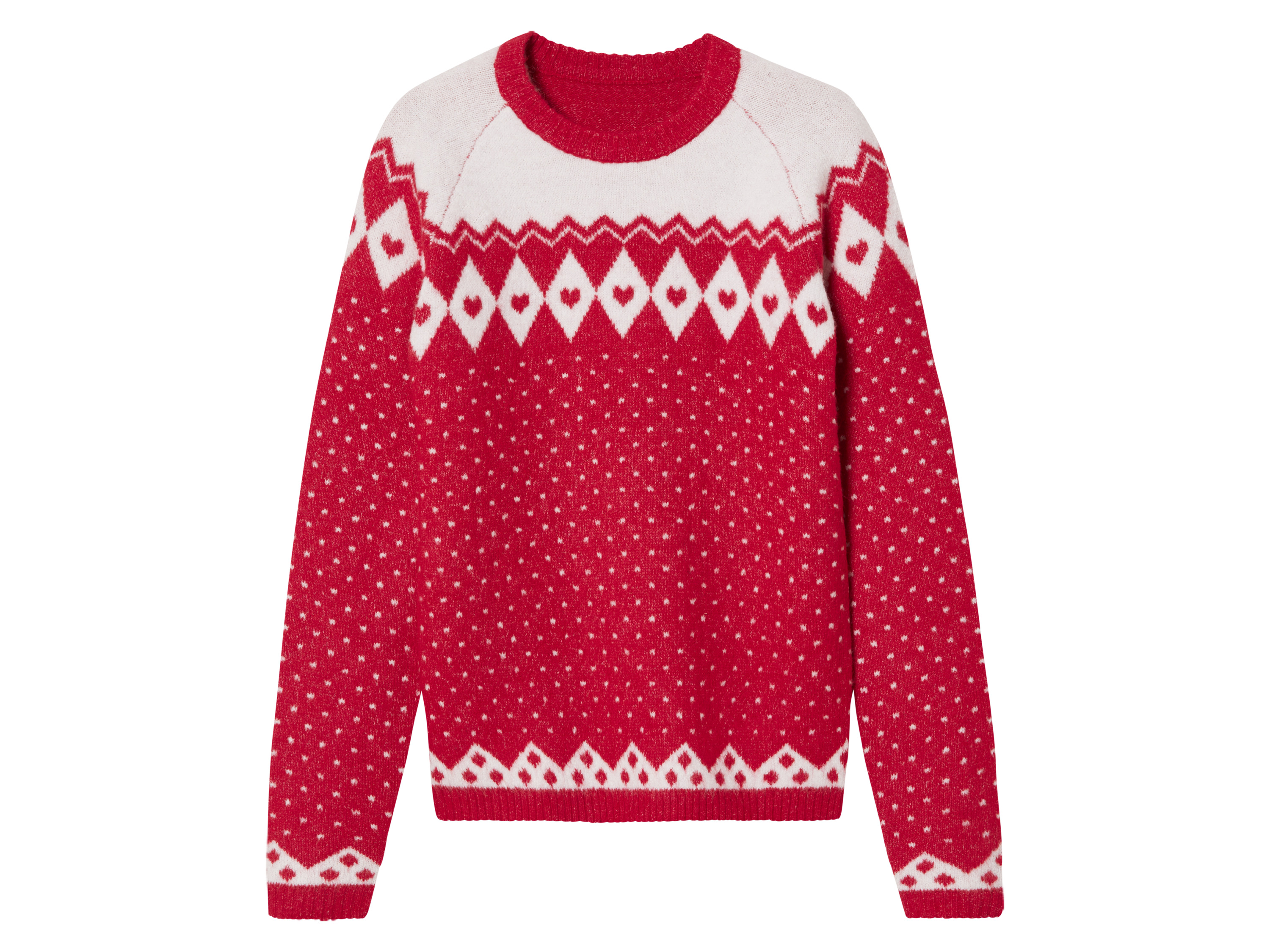 pepperts!® Sweter świąteczny dziewczęcy (134/140, Czerwony)