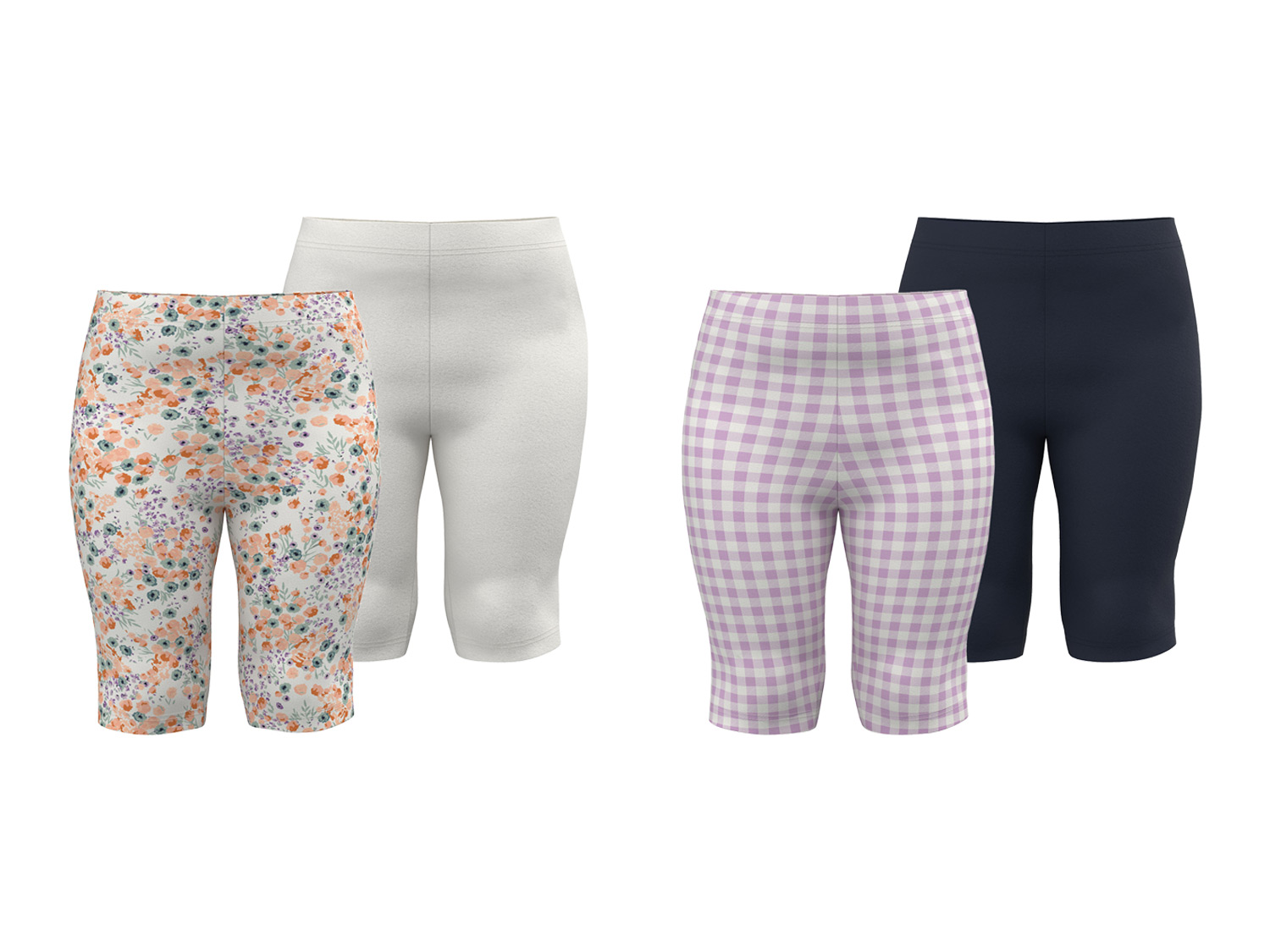 lupilu® Legginsy capri dla małych dziewczynek, 2 szt., z wygodnym elastycznym paskiem w talii