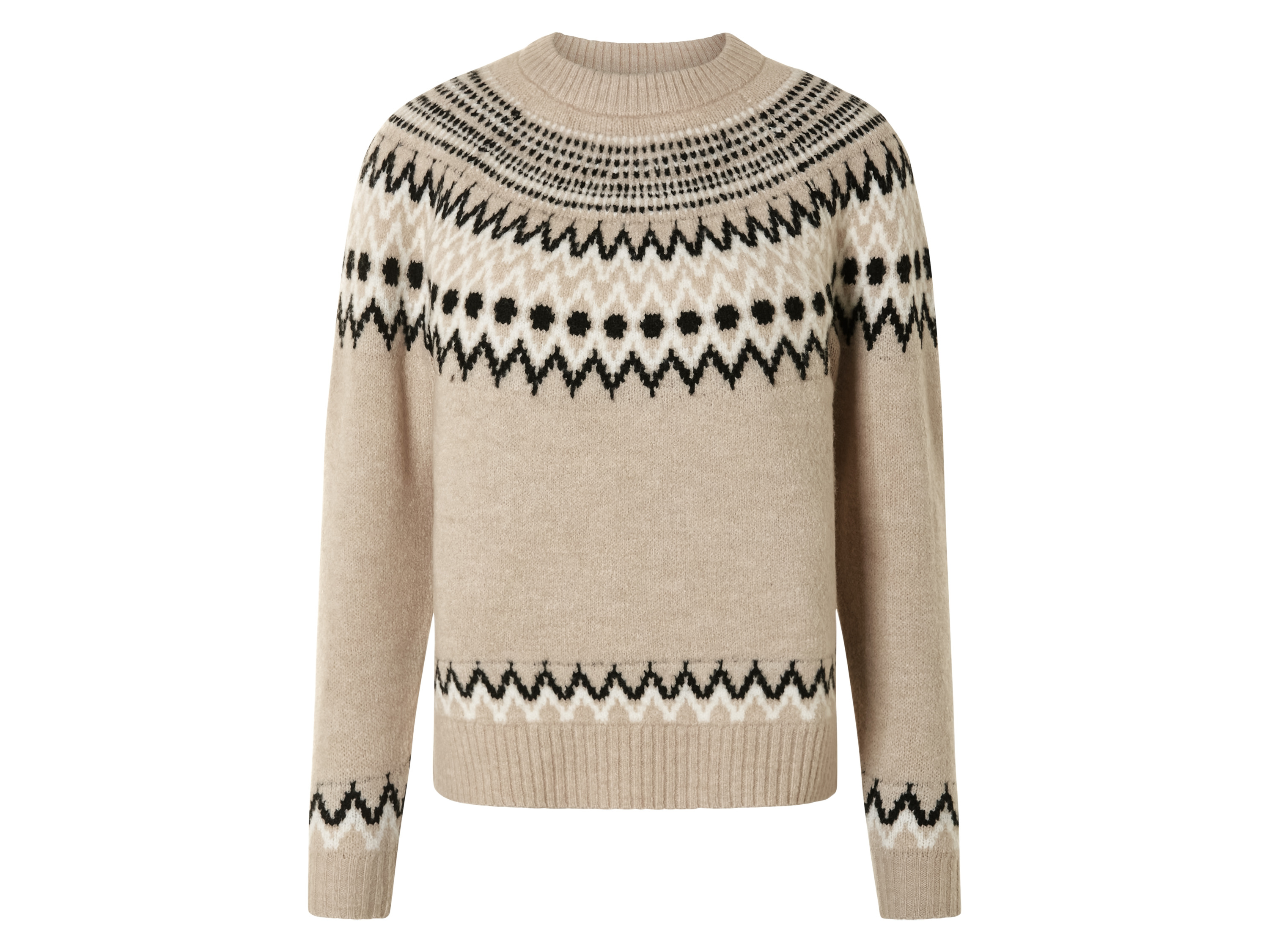 esmara® Sweter dzianinowy damski (L (44-46), Beżowy)