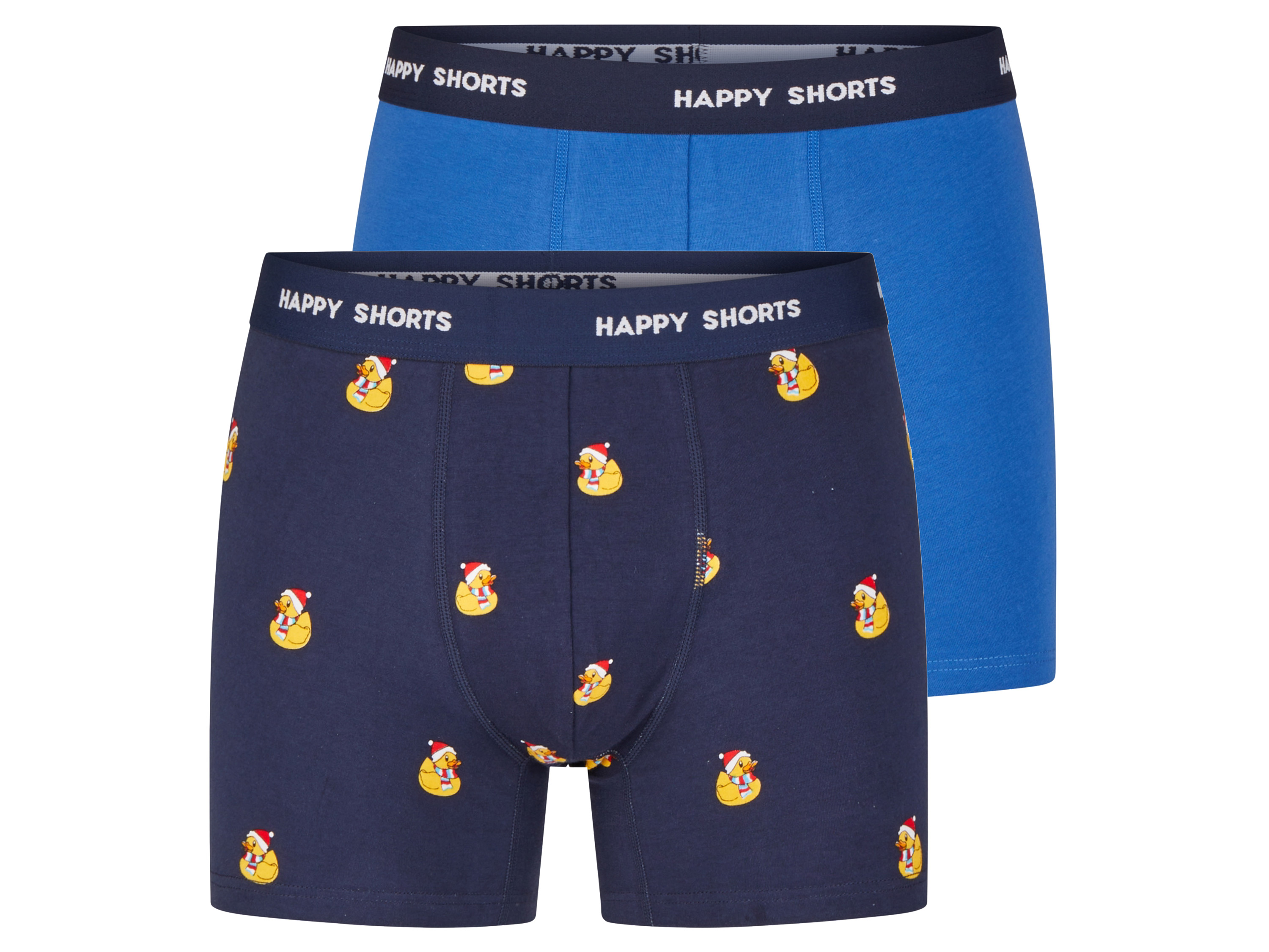 Happy Shorts Bokserki męskie świąteczne, 2 pary (Kaczka, M)