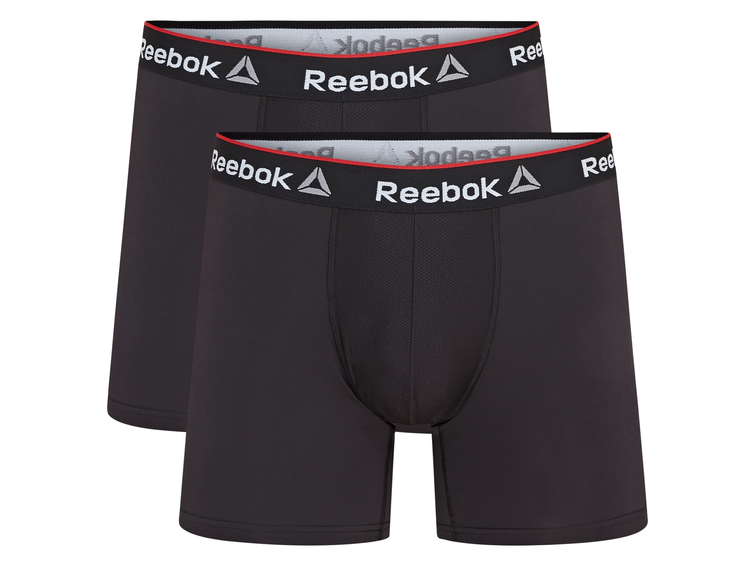 Reebok Bokserki męskie, 2 pary (M, Czarny)