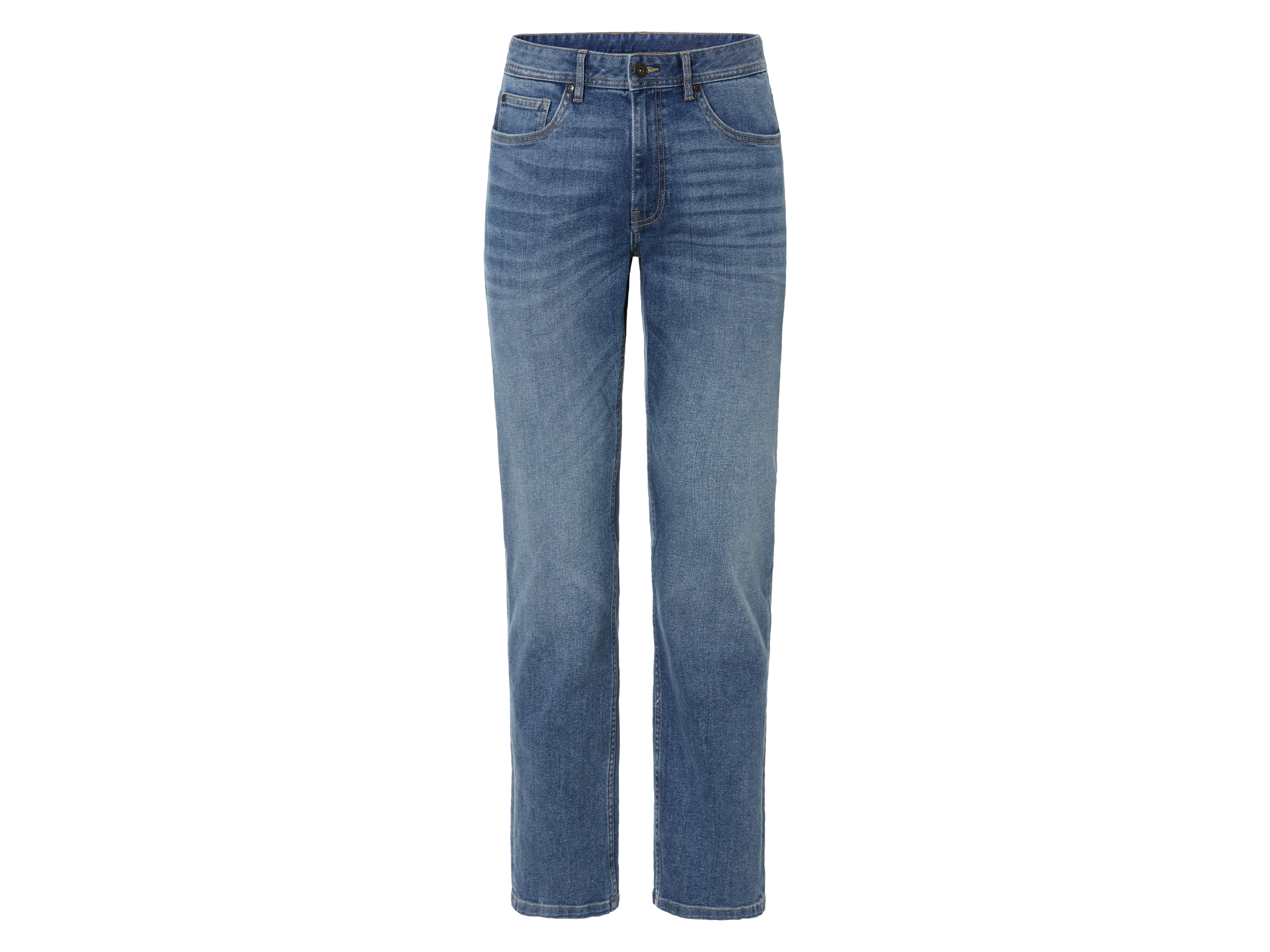 LIVERGY® Jeansy męskie z bawełną, straight fit (50 (34/32), Niebieski)