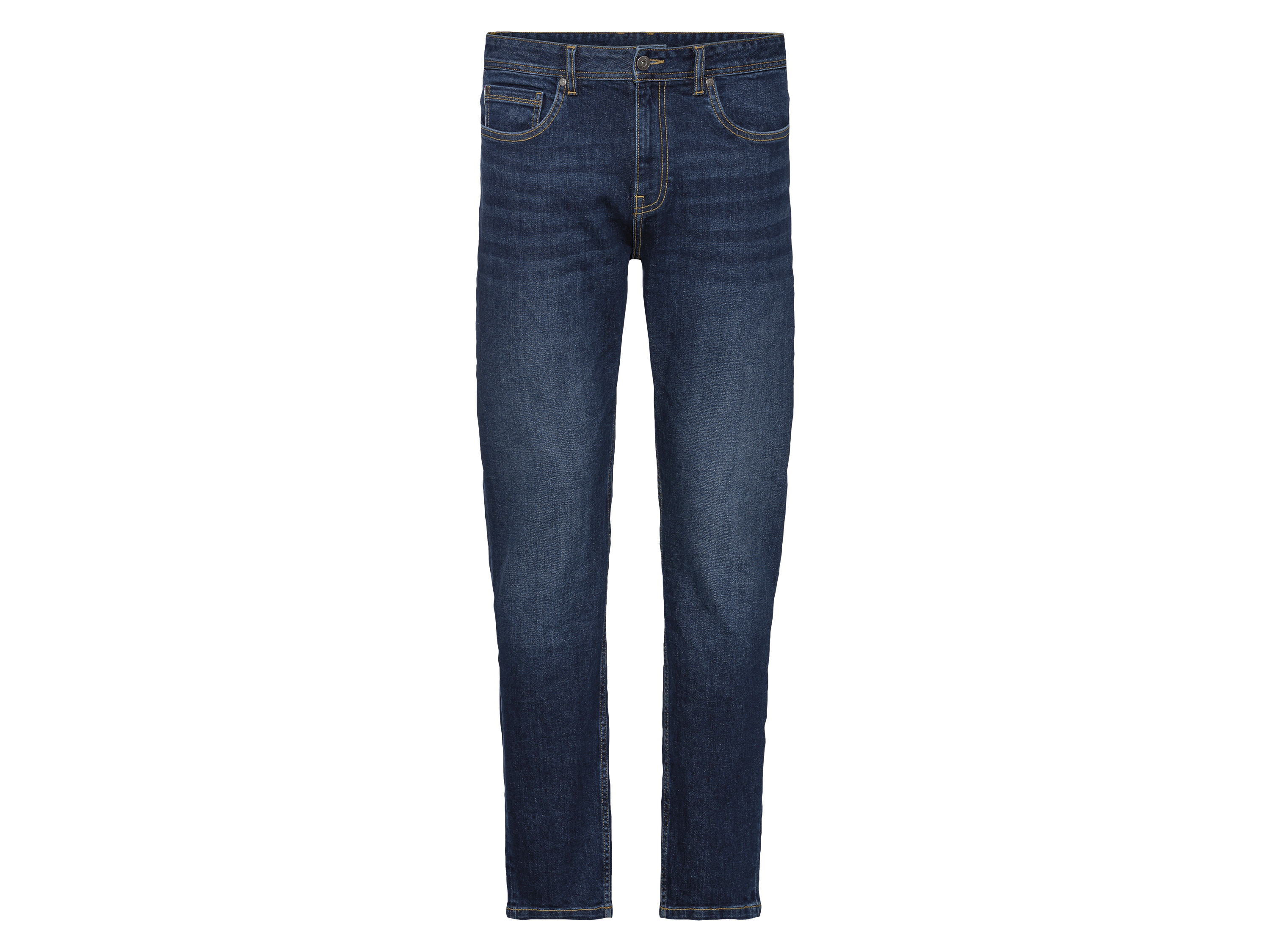 LIVERGY® Jeansy męskie, tapered fit, z bawełną (46 (30/32), Ciemnoniebieski)