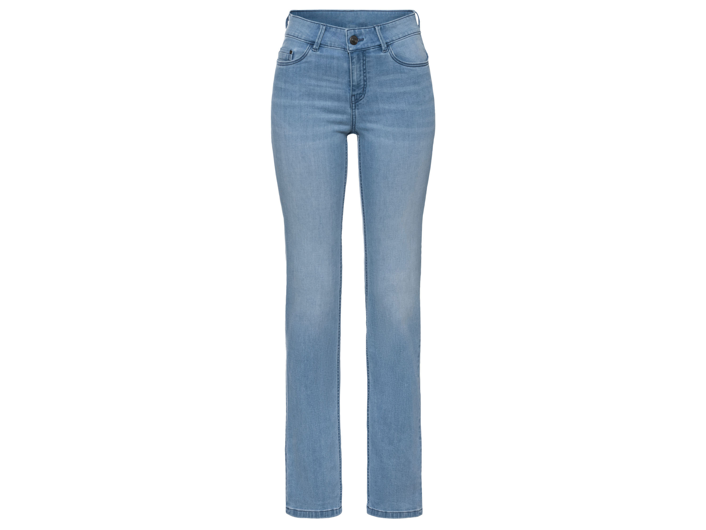 esmara® Jeansy damskie straight fit (Jasnoniebieski, 40, niska sylwetka)