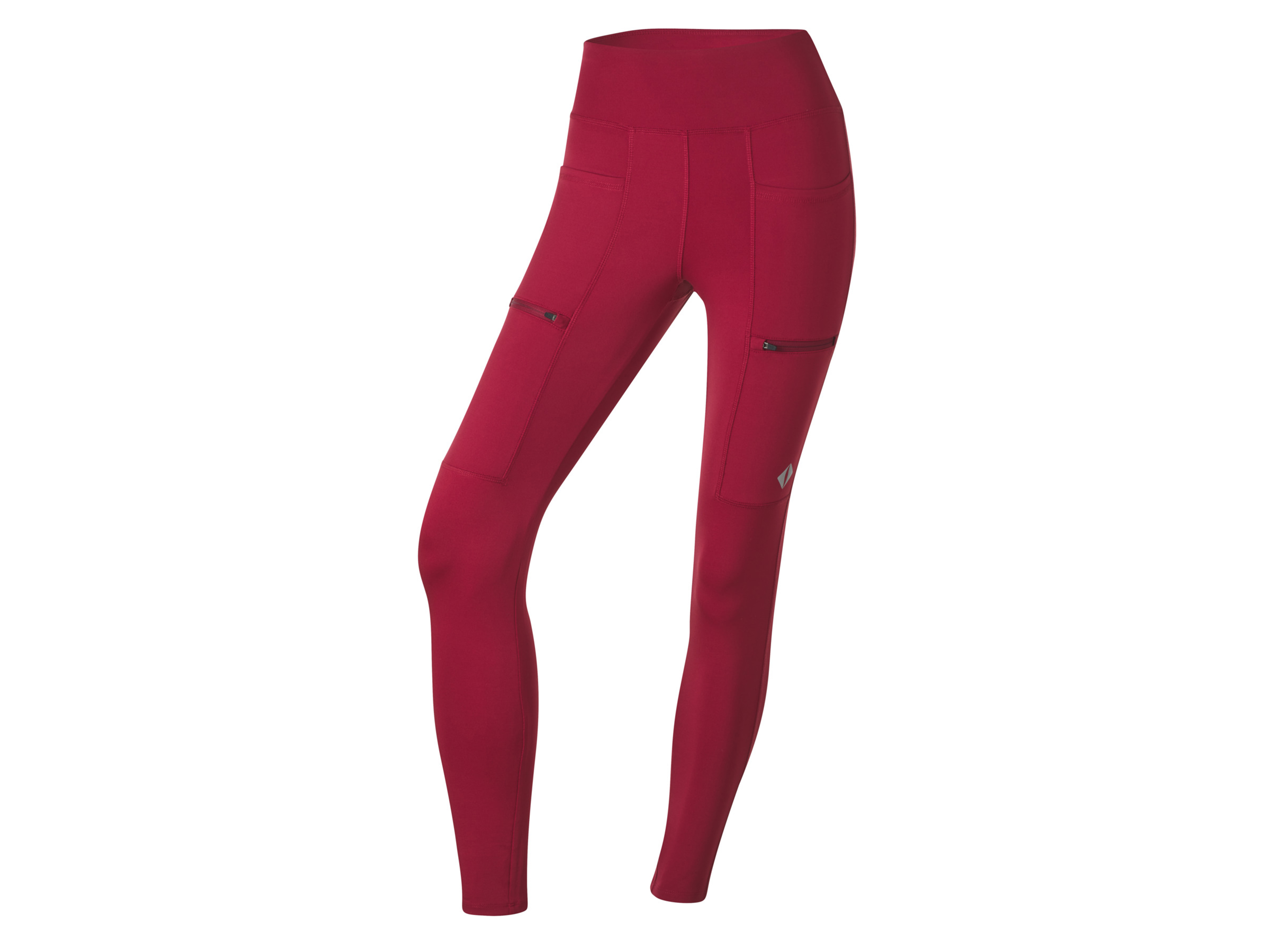 CRIVIT Legginsy funkcyjne damskie z wysokim stanem (XS (32/34), Czerwony)