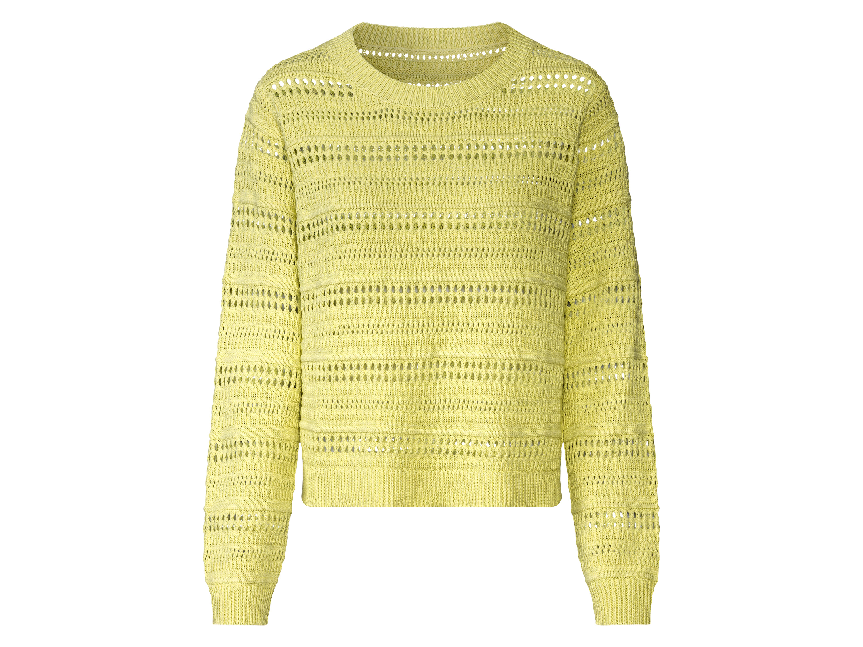 esmara® Sweter ażurowy damski (Zielony, XS (32/34))