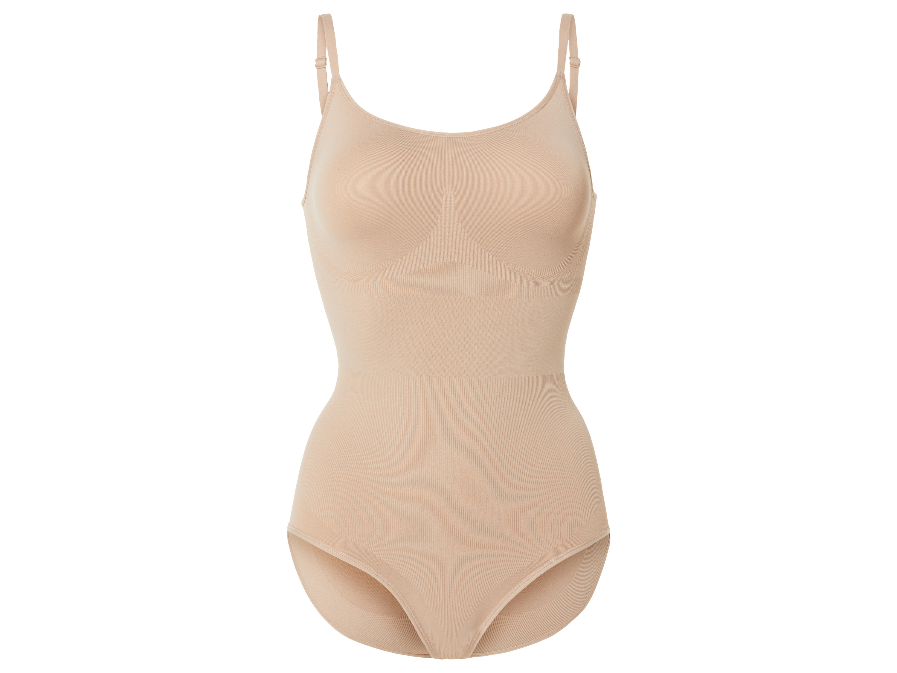 esmara® Body damskie lekko modelujące, bezszwowe (L (44-46), Beżowy)