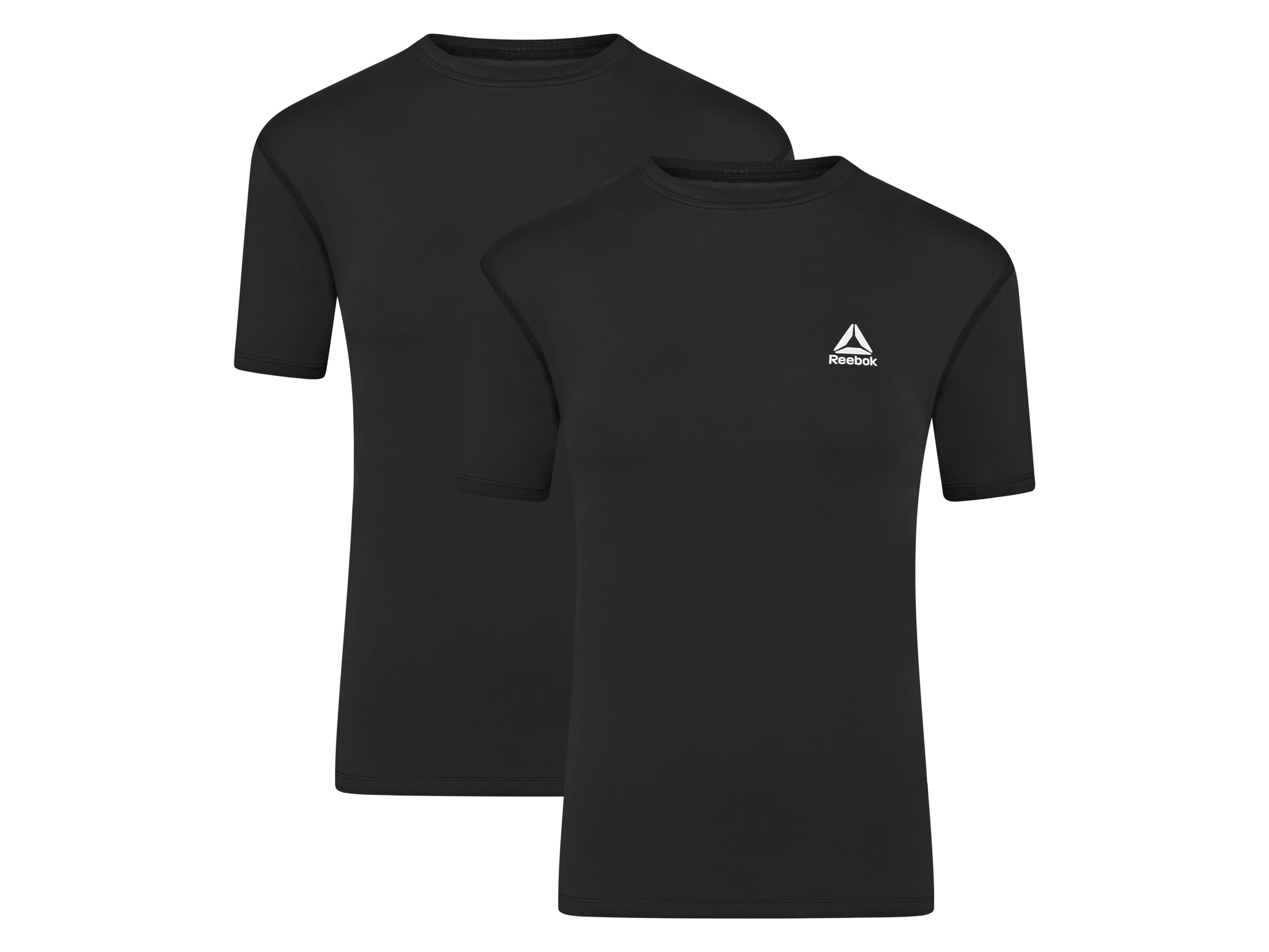 Reebok T-shirty sportowe męskie, 2 sztuki (L, Czarny)