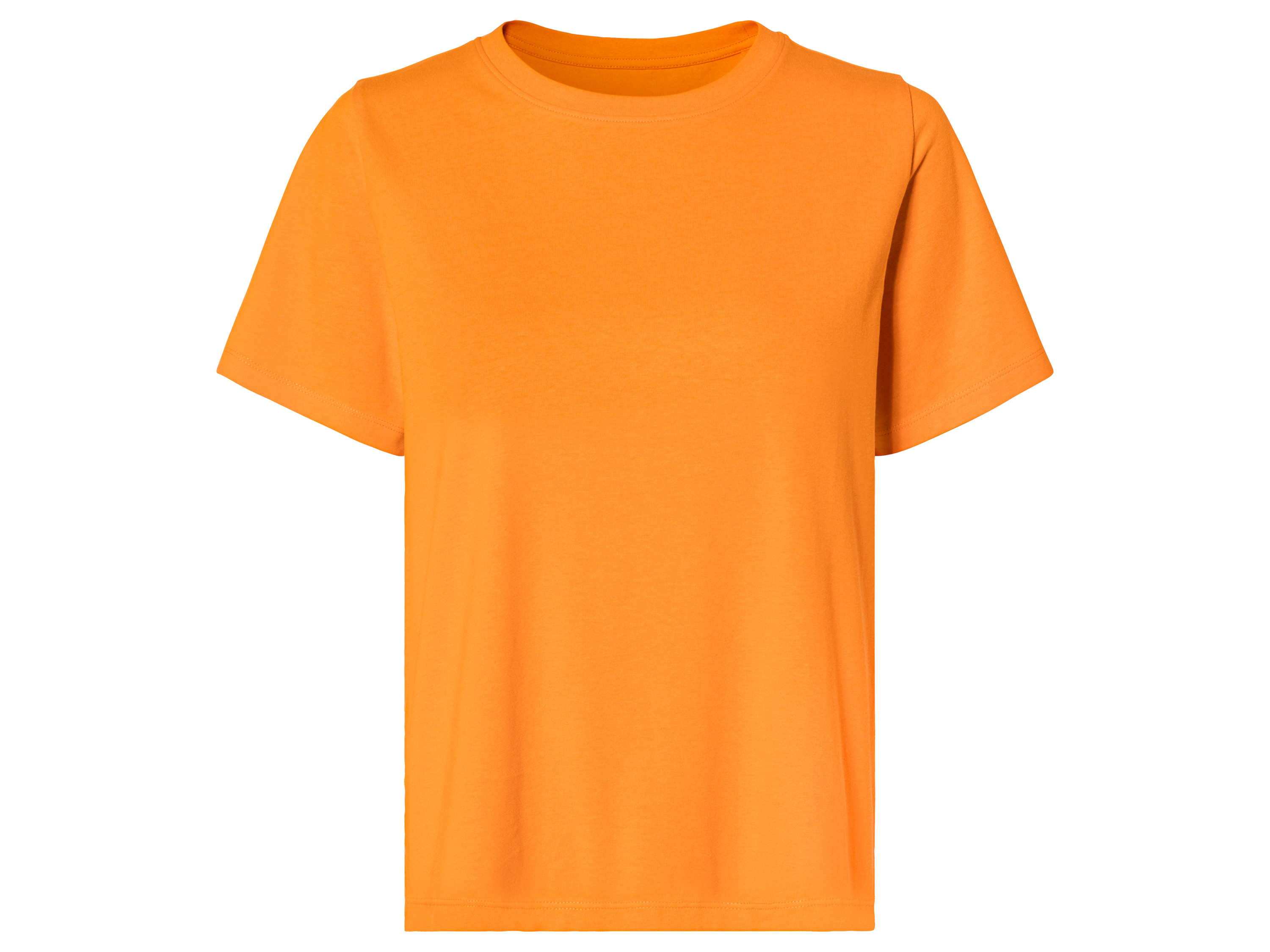 esmara® T-shirt damski z bawełny (XS (32-34), Pomarańczowy)