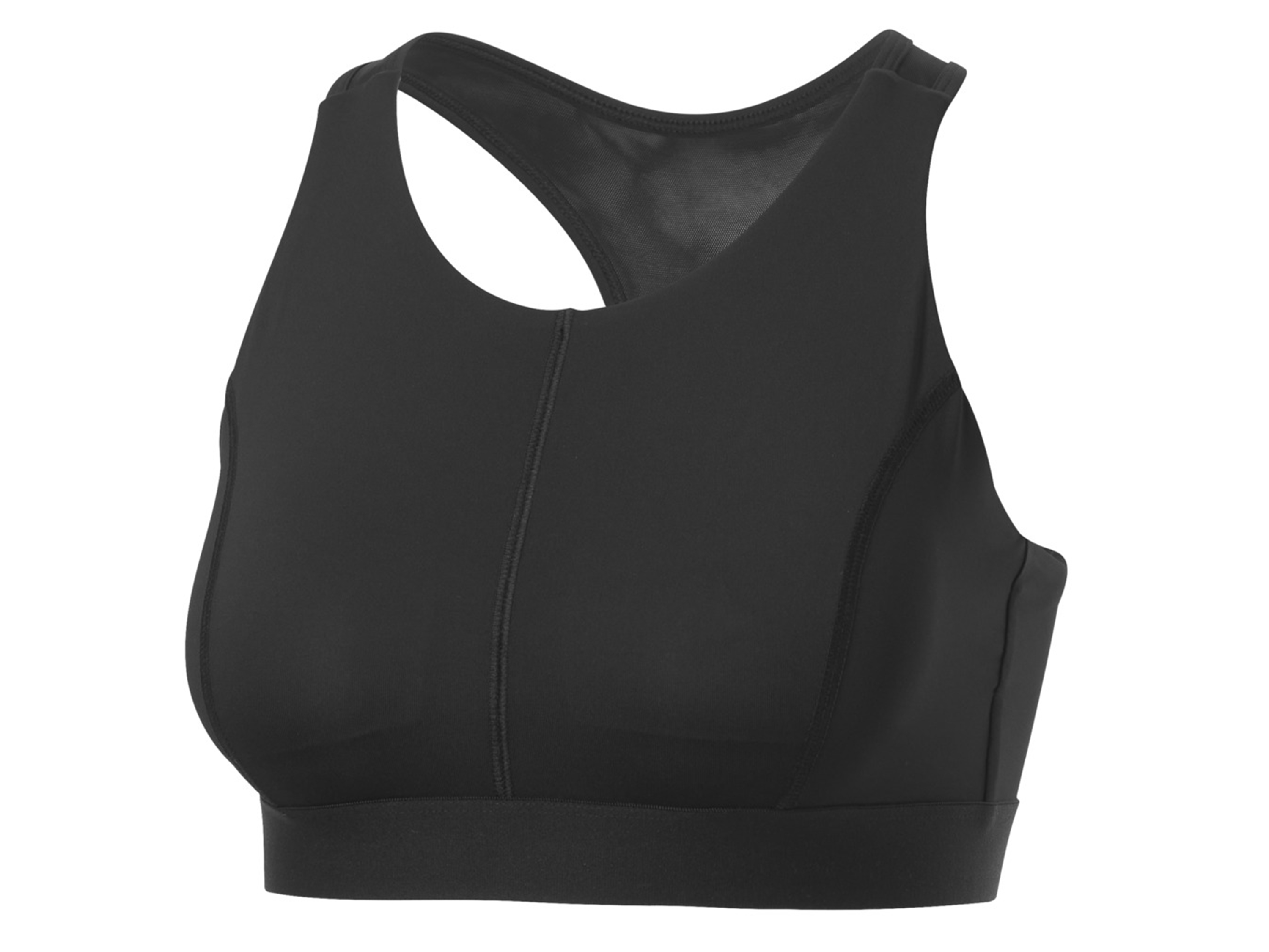 CRIVIT Biustonosz sportowy damski typu bustier (L (44/46), Czarny)