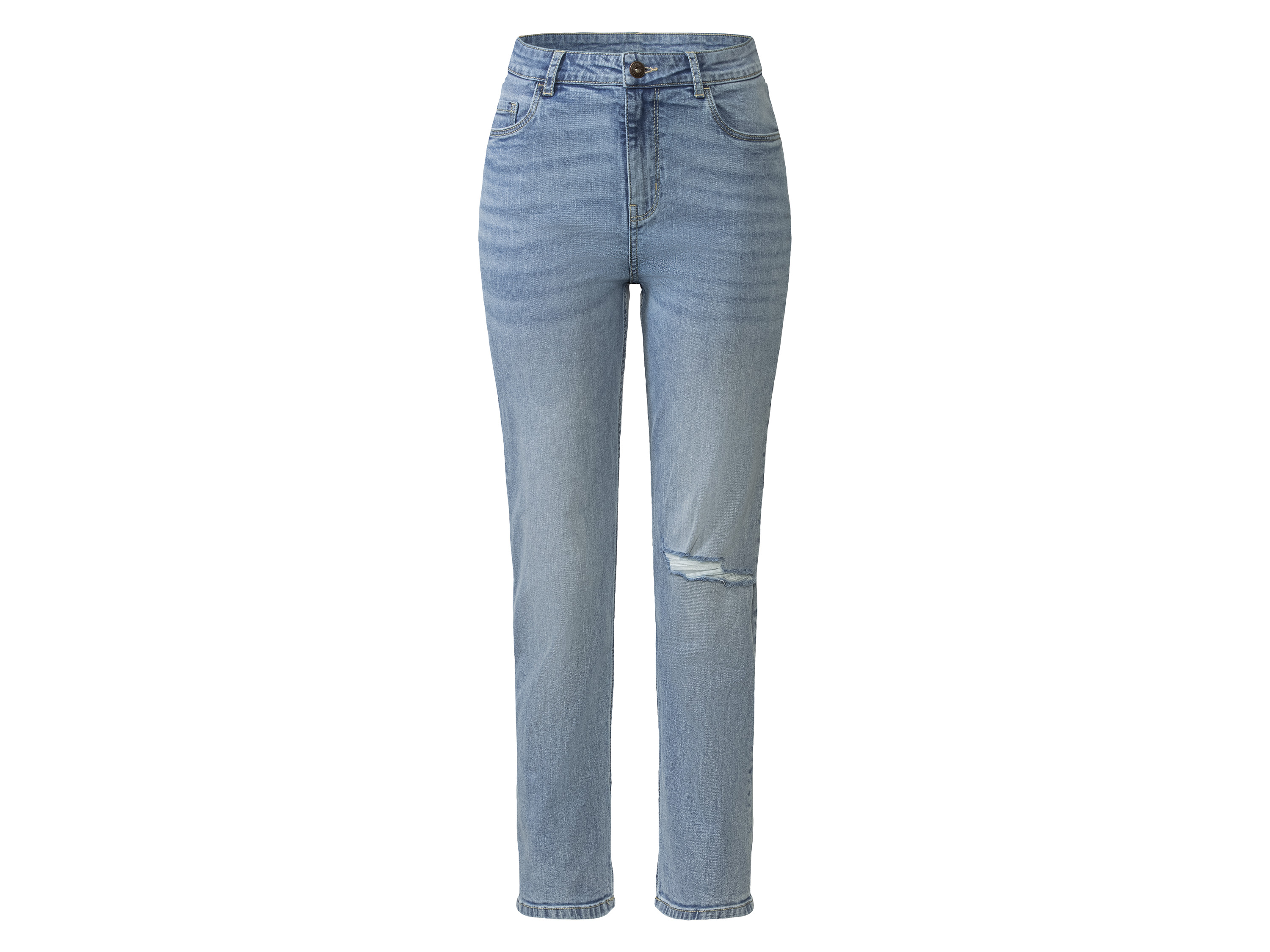 esmara® Jeansy damskie z bawełną straight fit (Jasnoniebieski, 40/34)