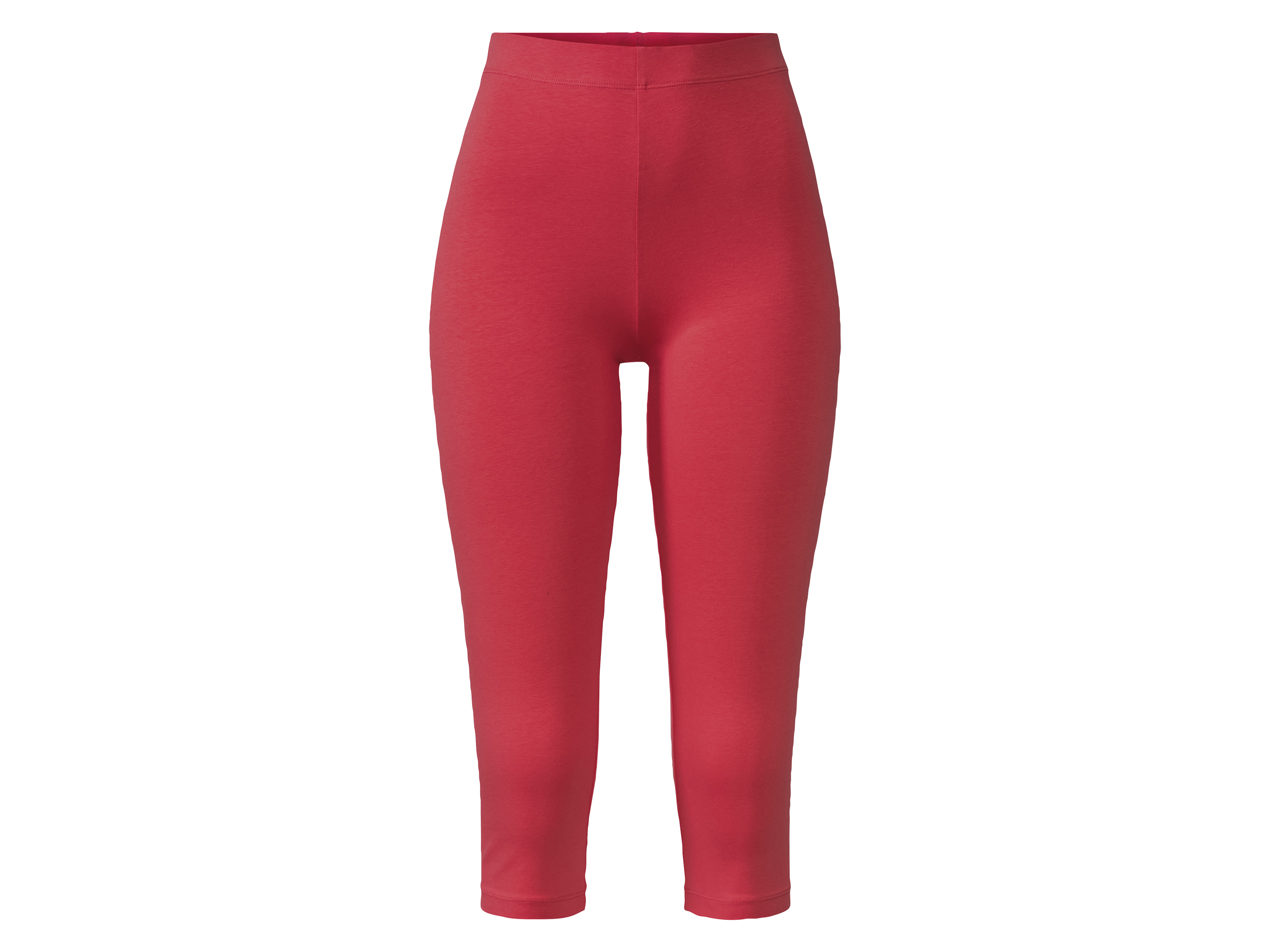 esmara® Legginsy damskie 3/4	z bawełną (Czerwony, XS (32/34))