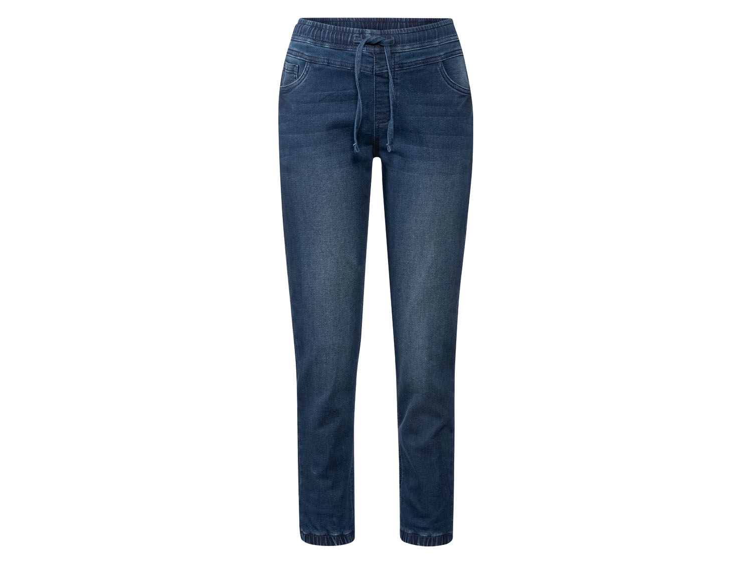 esmara® Jeansy joggery damskie (36, Ciemnoniebieski)