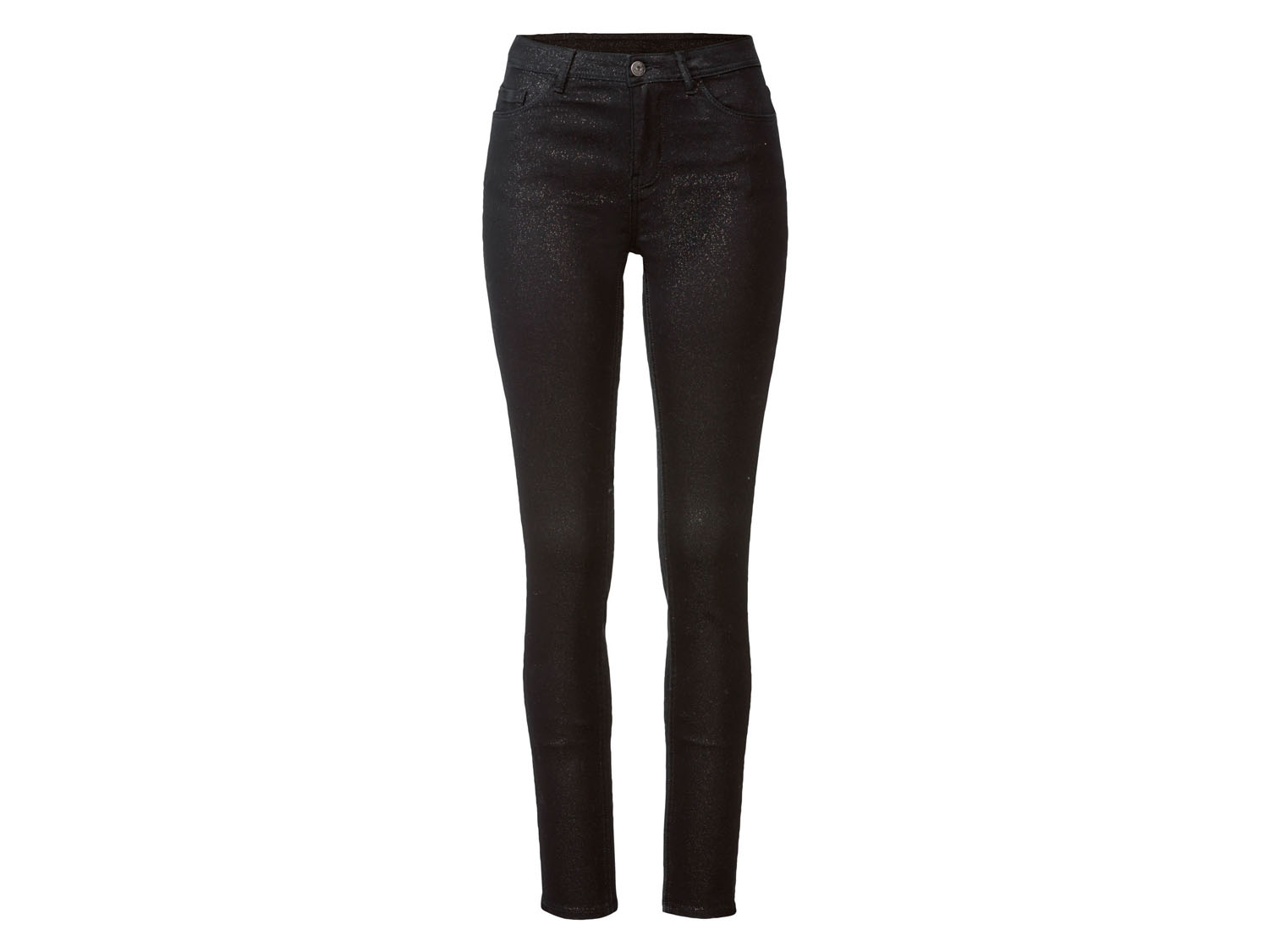 esmara® Jeansy damskie super skinny fit (36, Czarny/błyszczący)