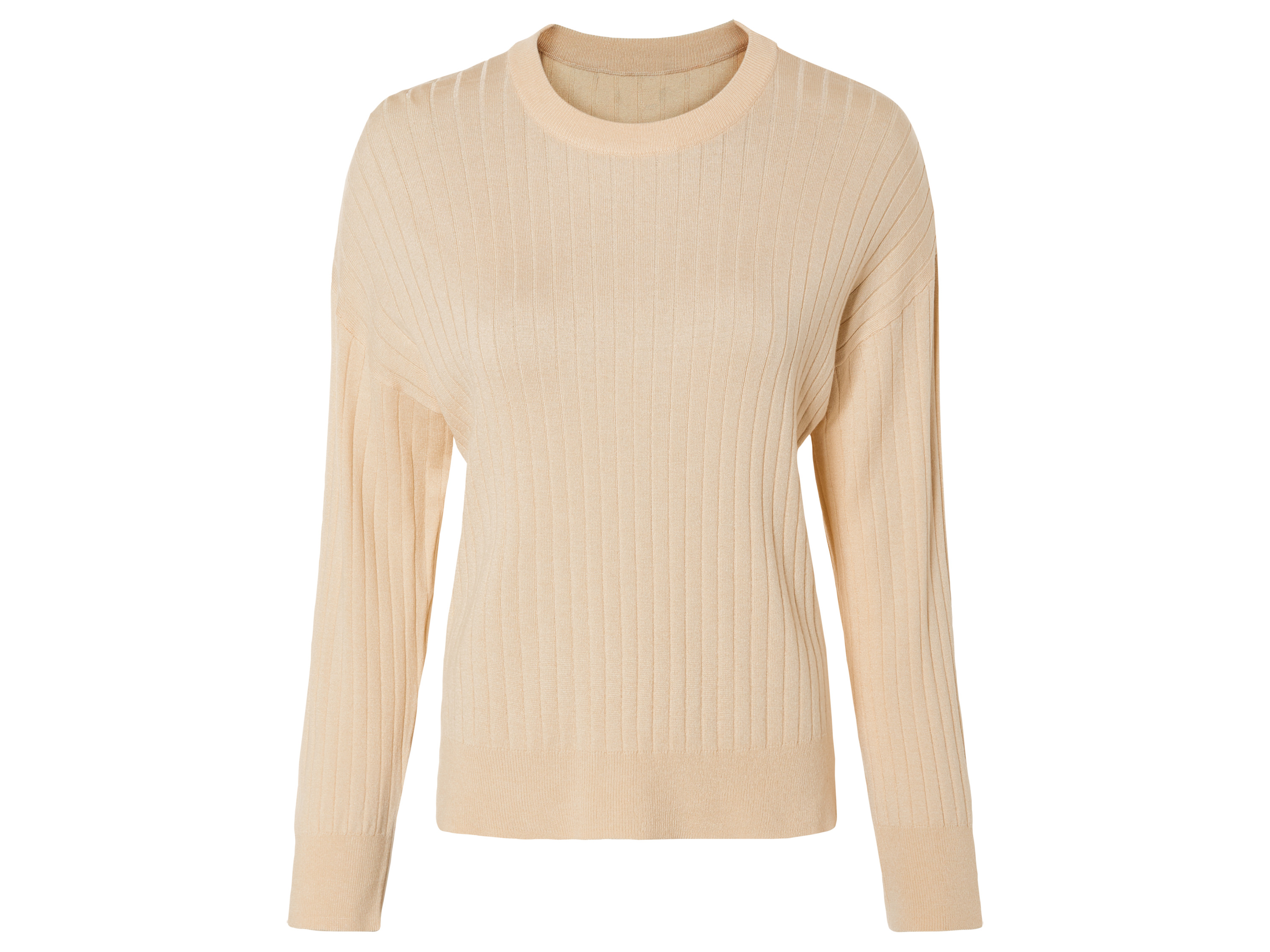 esmara® Sweter damski z delikatnej dzianiny (XS (32/34), Beżowy)