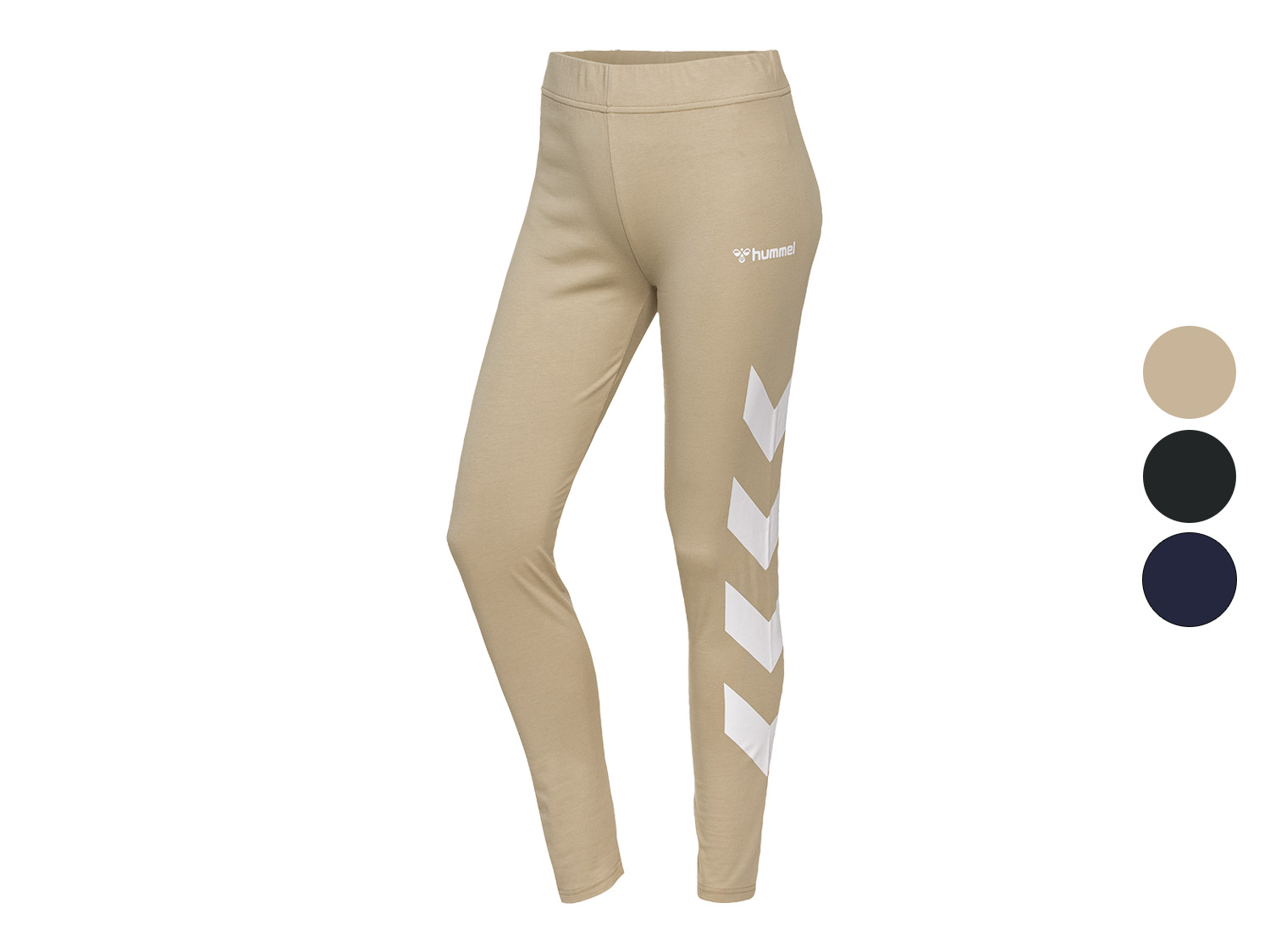 Hummel Legginsy damskie z logo, z bawełną