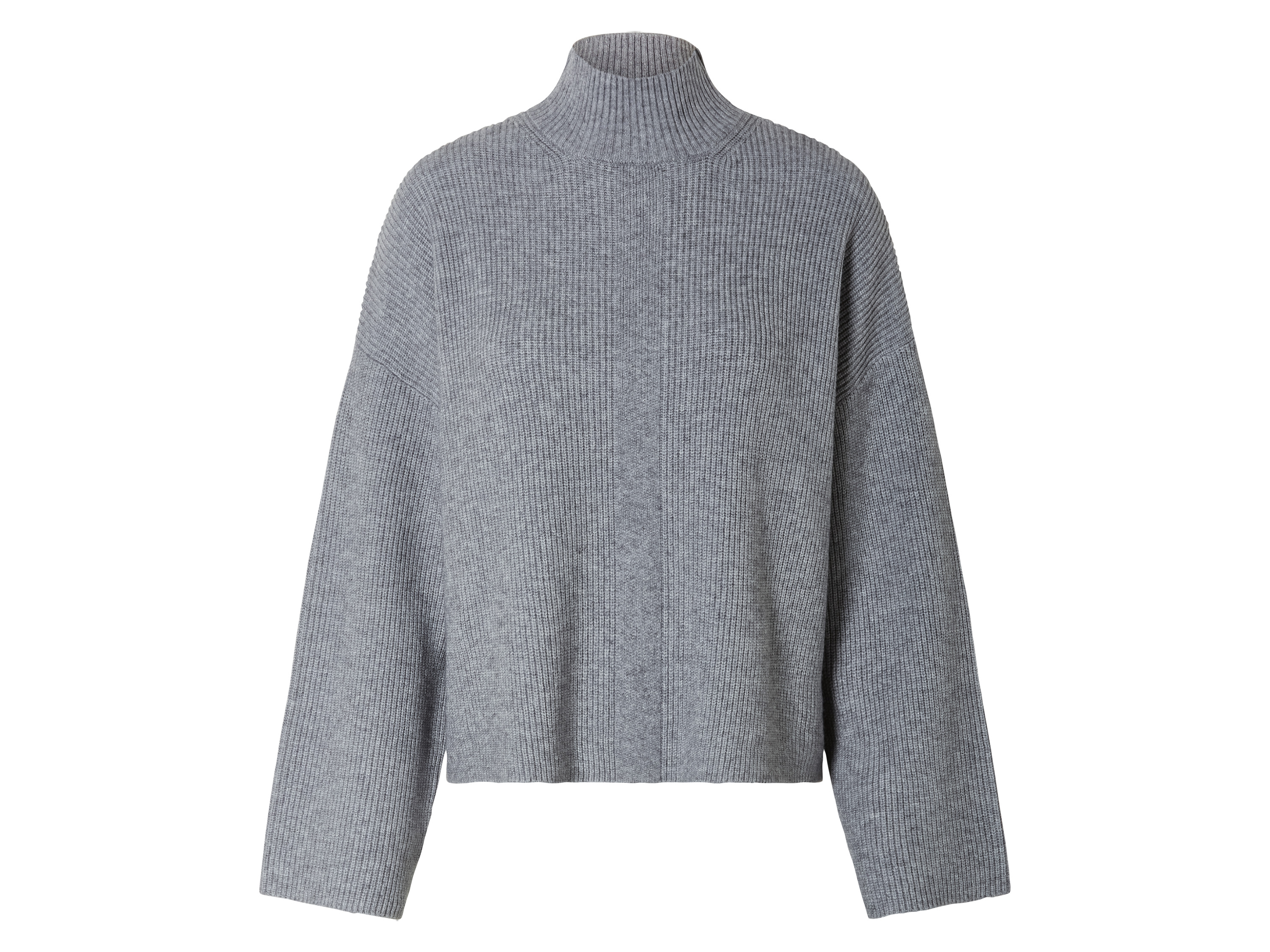 esmara® Sweter dzianinowy damski ze stójką (XS (32/34), Szary)