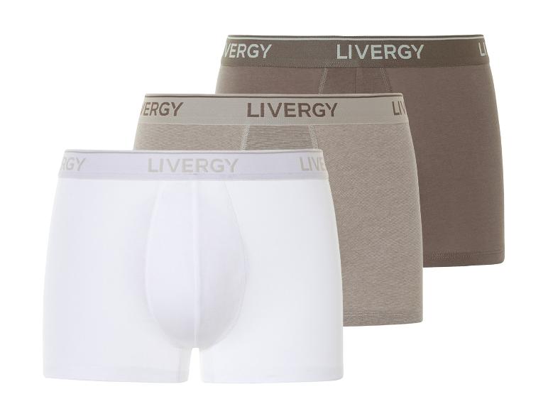 LIVERGY® Bokserki męskie z bawełną, 3 pary