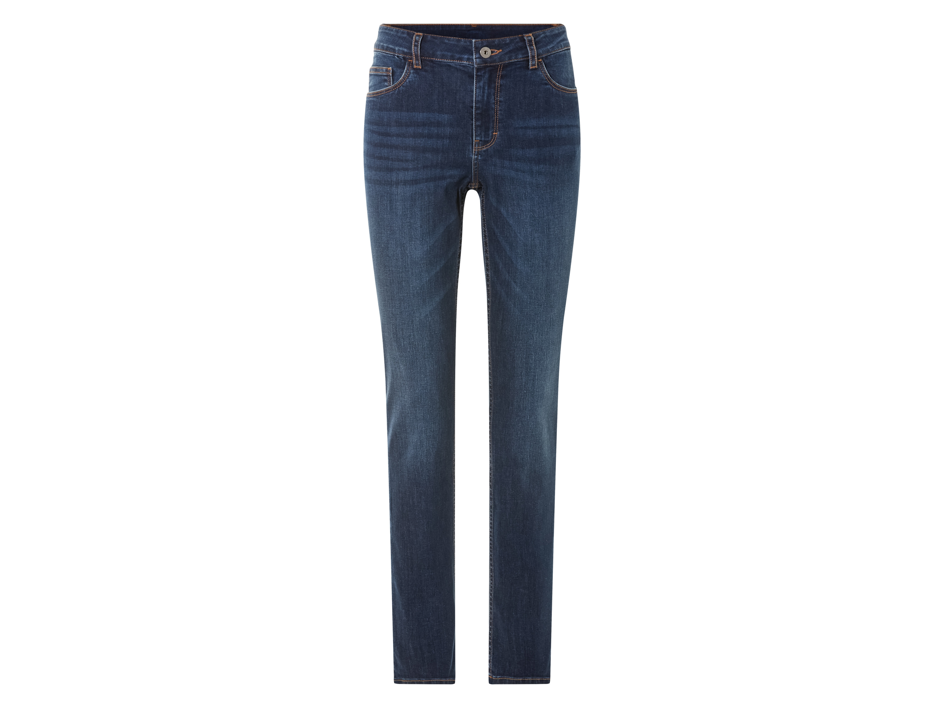 esmara® Jeansy damskie z bawełny, Slim Fit (36 (kurze Länge), Niebieski)