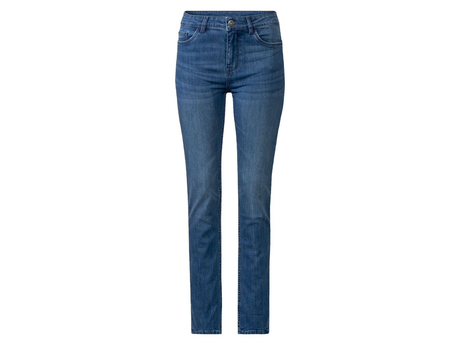 esmara® Jeansy damskie z bawełną, Slim Fit (Standardowa długość, 38, Ciemnoniebieski)