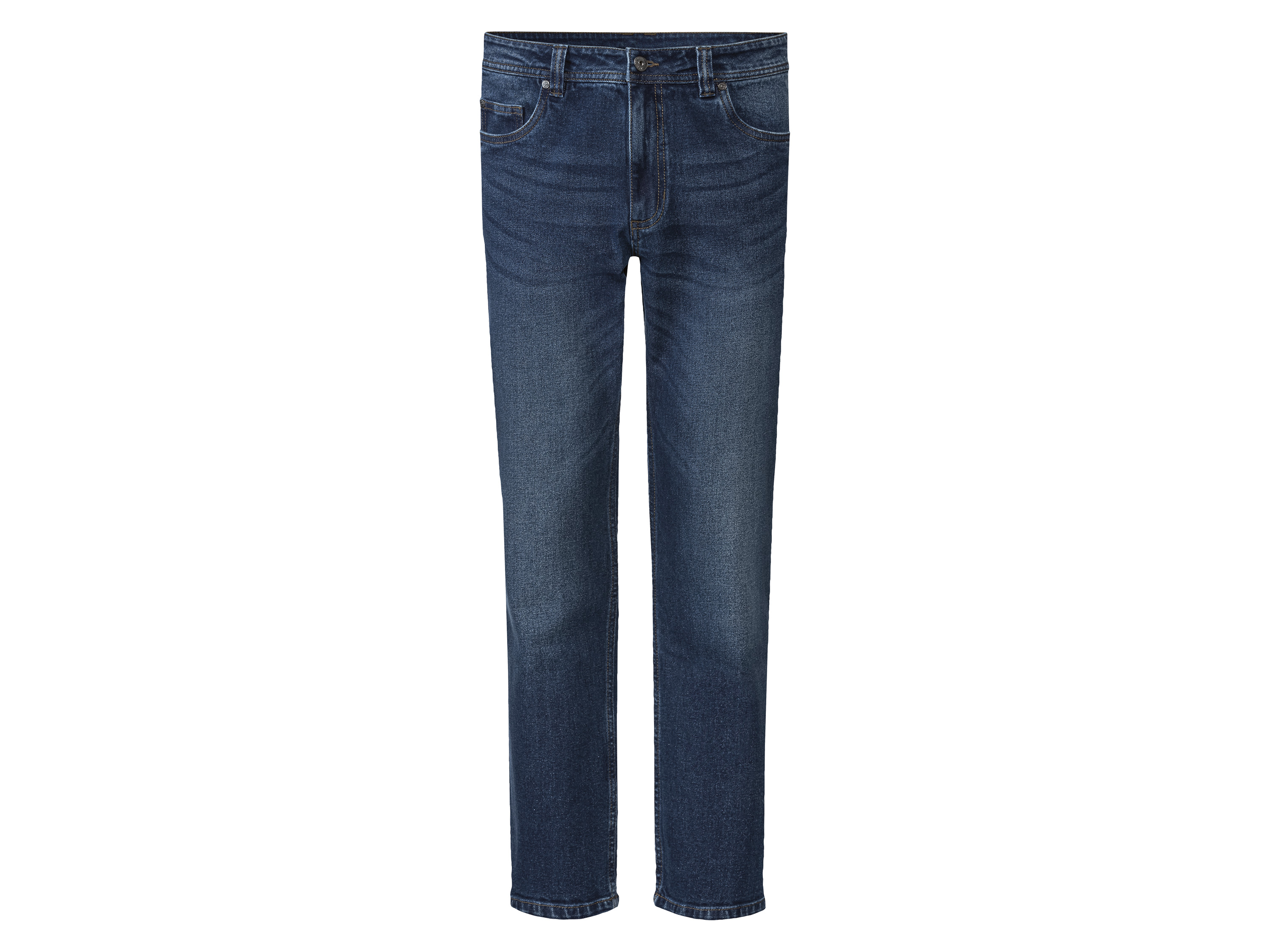 LIVERGY® Jeansy męskie z bawełną, Straight Fit (Niebieski, 54 (38/32))