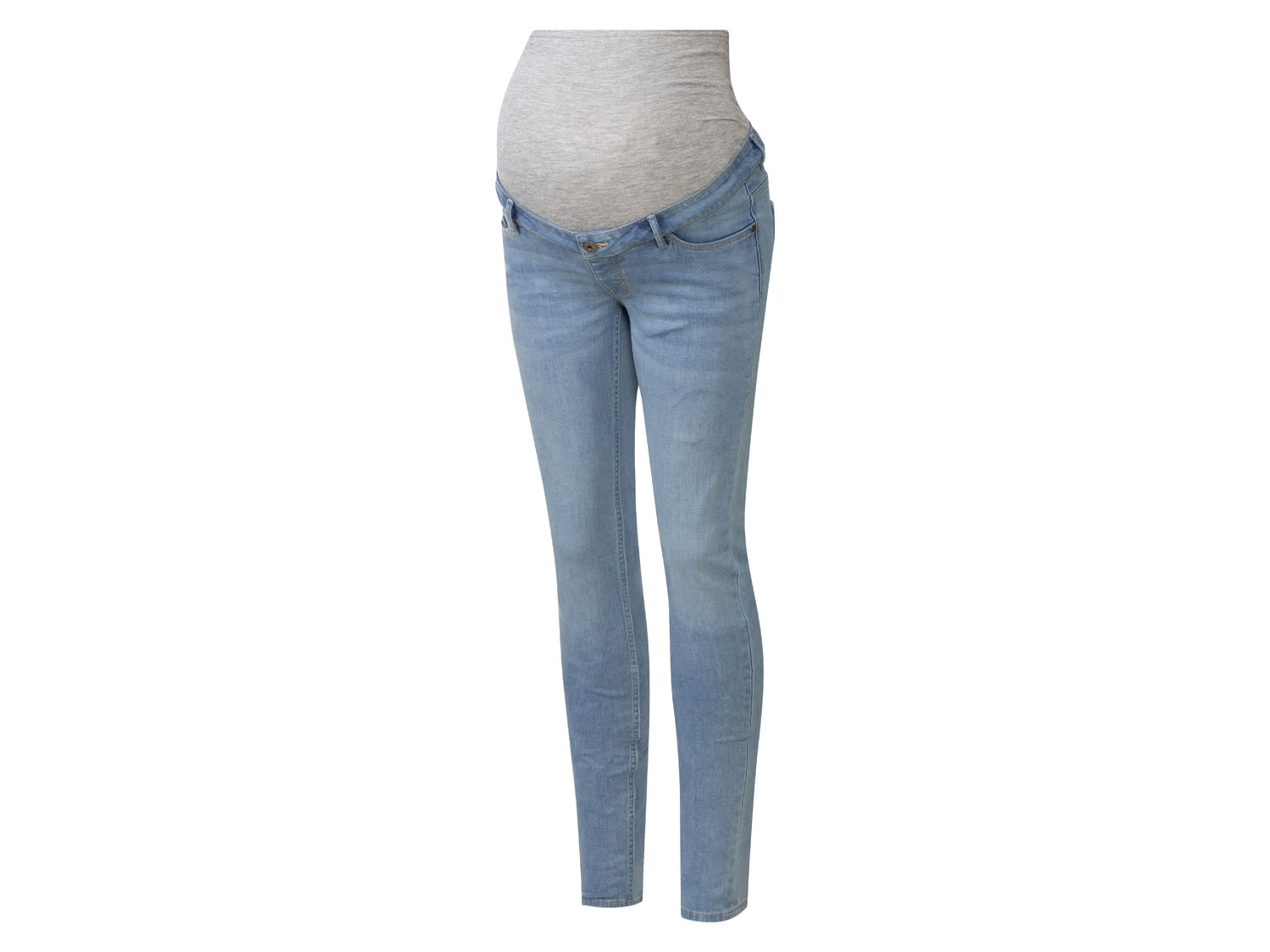 esmara® Jeansy ciążowe z bawełną, Skinny Fit (34, jasnoniebieski denim)