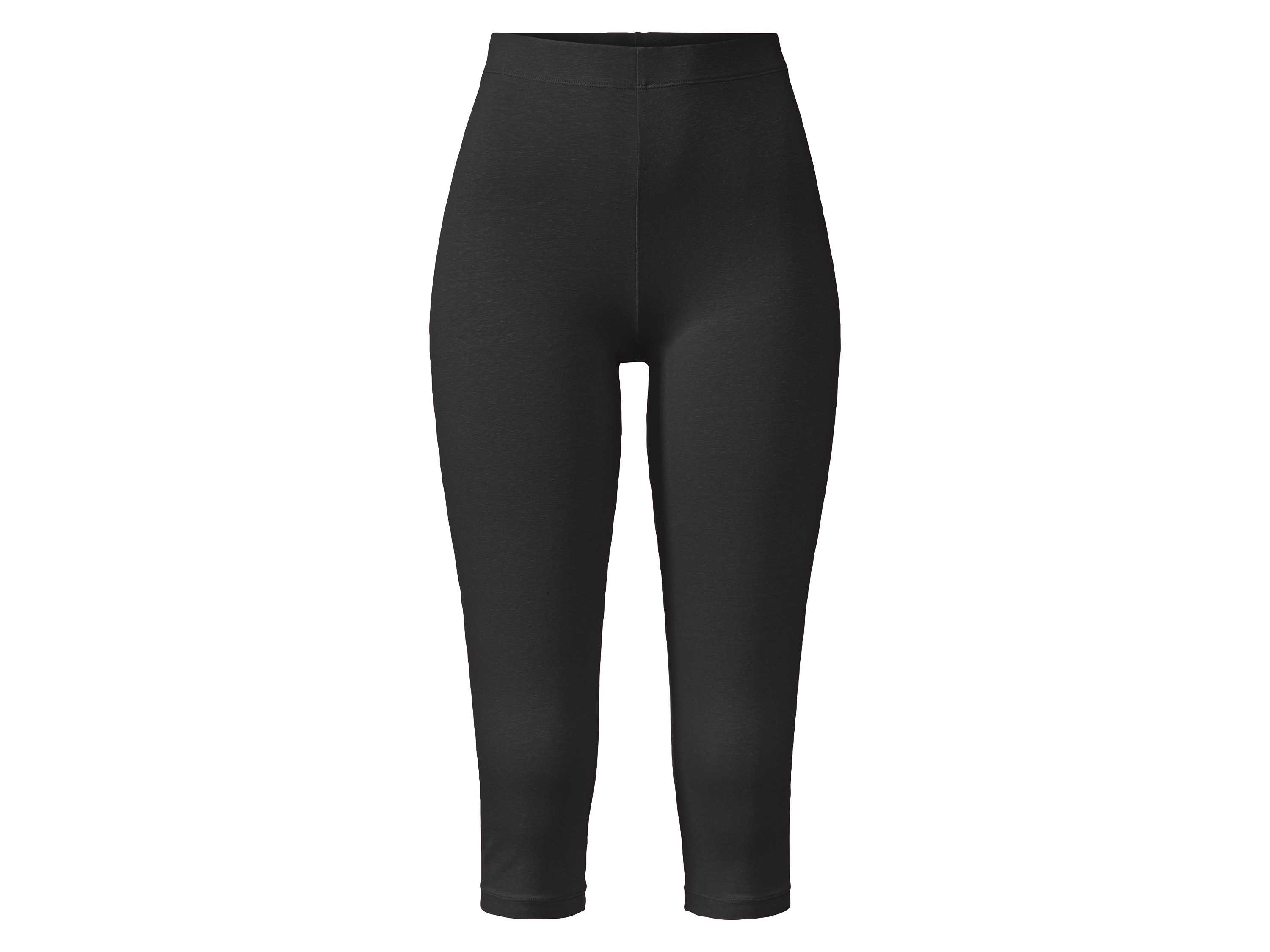 esmara® Legginsy damskie 3/4	z bawełną (XS (32/34), Czarny)