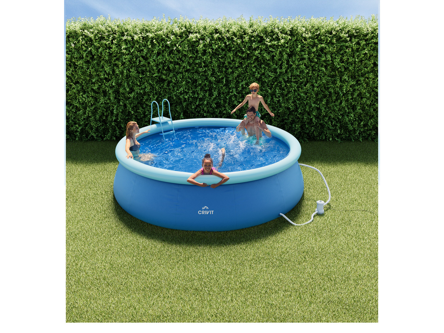 CRIVIT Basen Easy Set Quick-up-Pool, 457 Ø cm 122 x